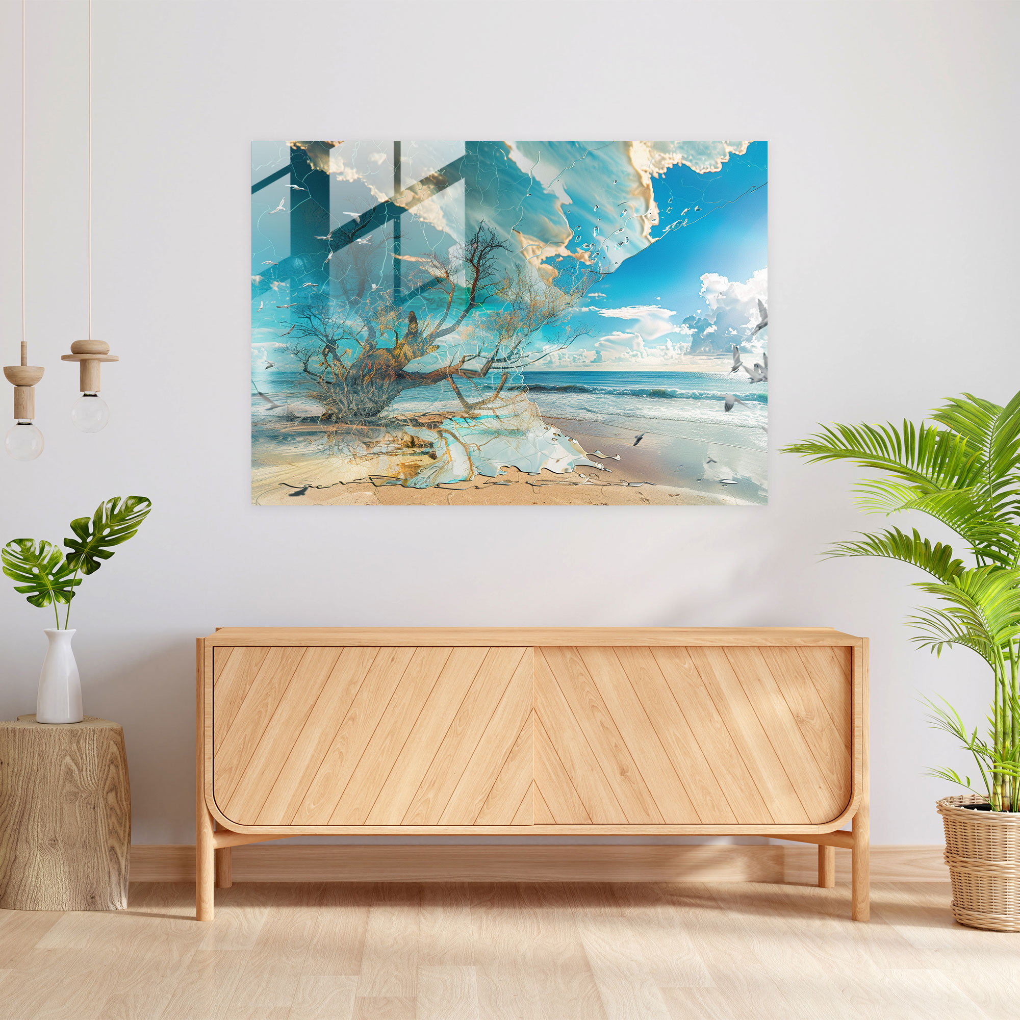 Salvador Dali Surreal Dream World Glass Print - Salvador Dali, Surrealism, Modern Art, Glass Wall Art