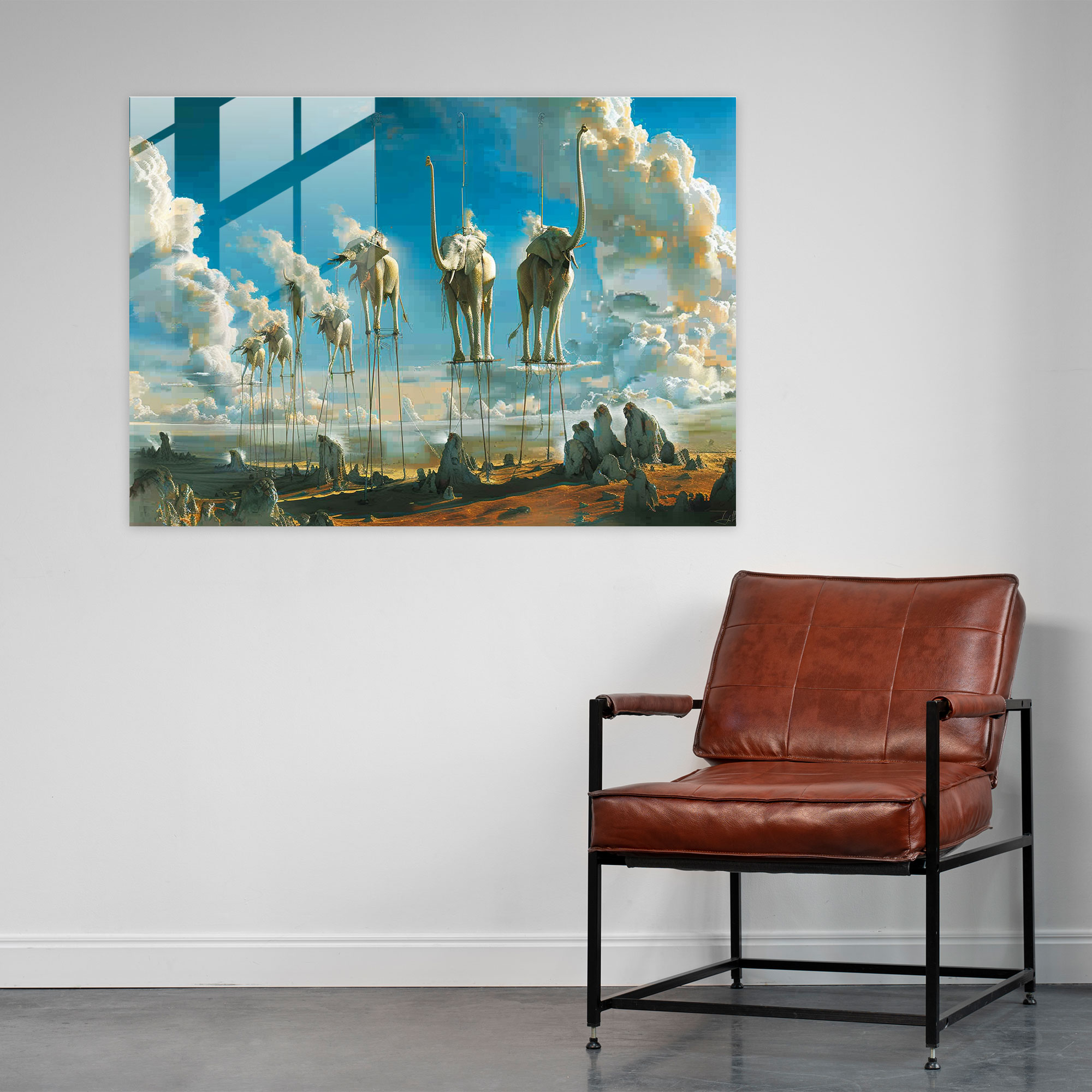 Hayalperest Salvador Dali Cam Tablo - Salvador Dali Duvar Dekorasyonu Modern Sanat Ev Dekorasyonu