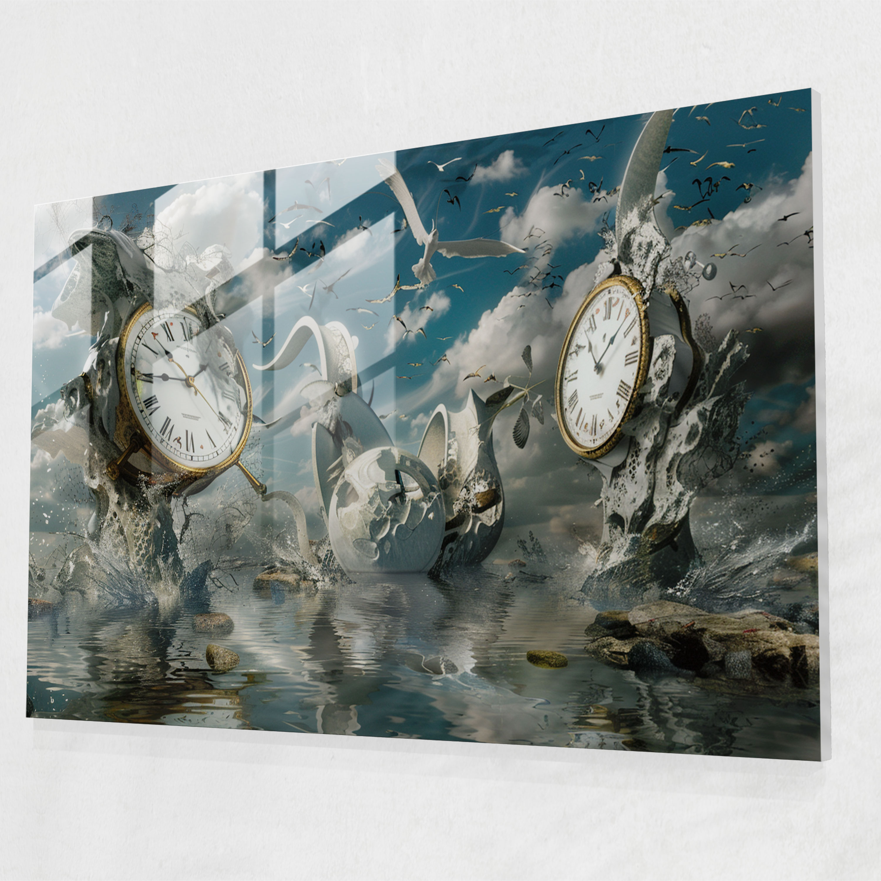 Soyut Salvador Dali Cam Sanatı - Salvador Dali Modern Sanat Cam Sanatı