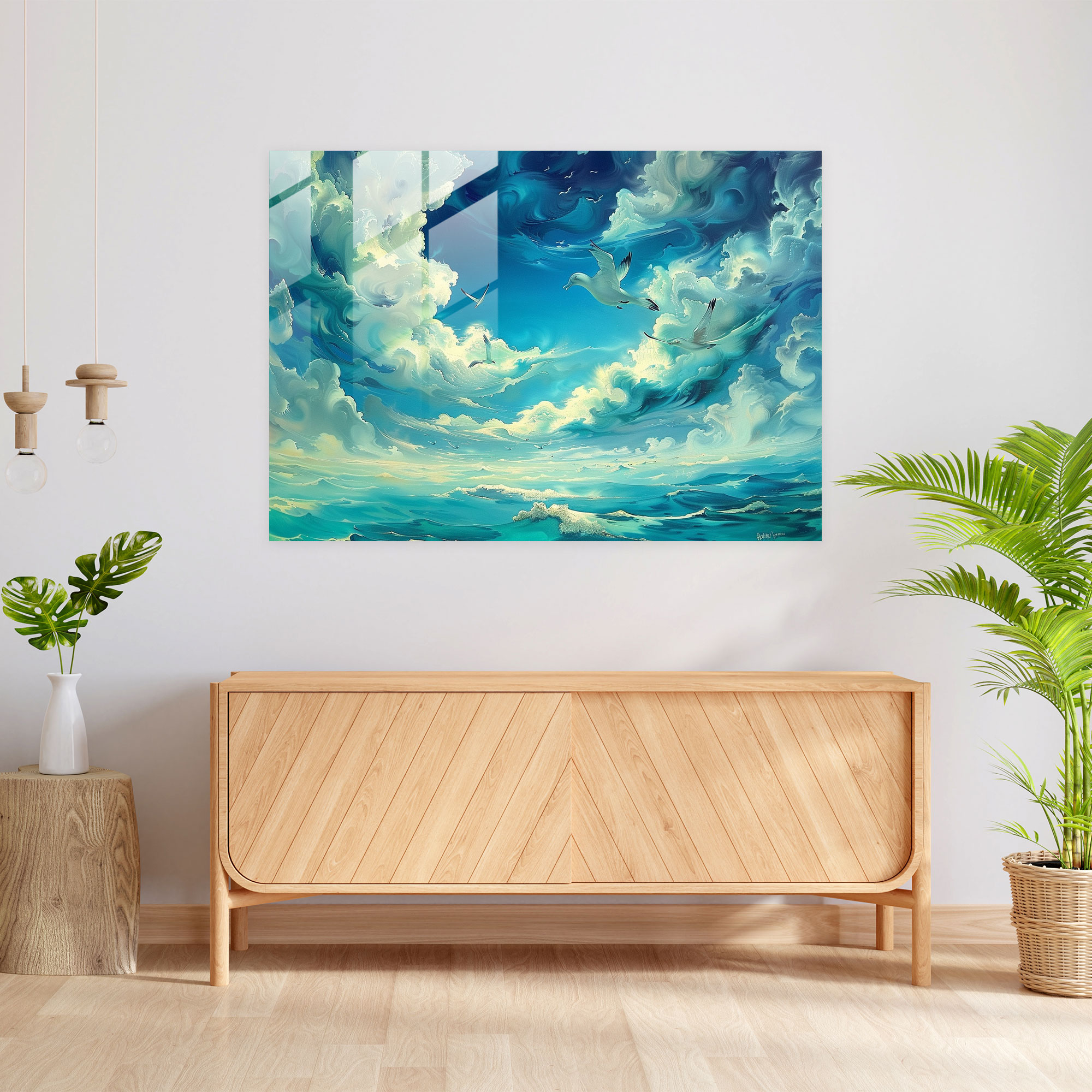 Salvador Dali Glass Art - Flying Fish - Salvador Dali, Modern Art, Wall Decoration, Home Decoration