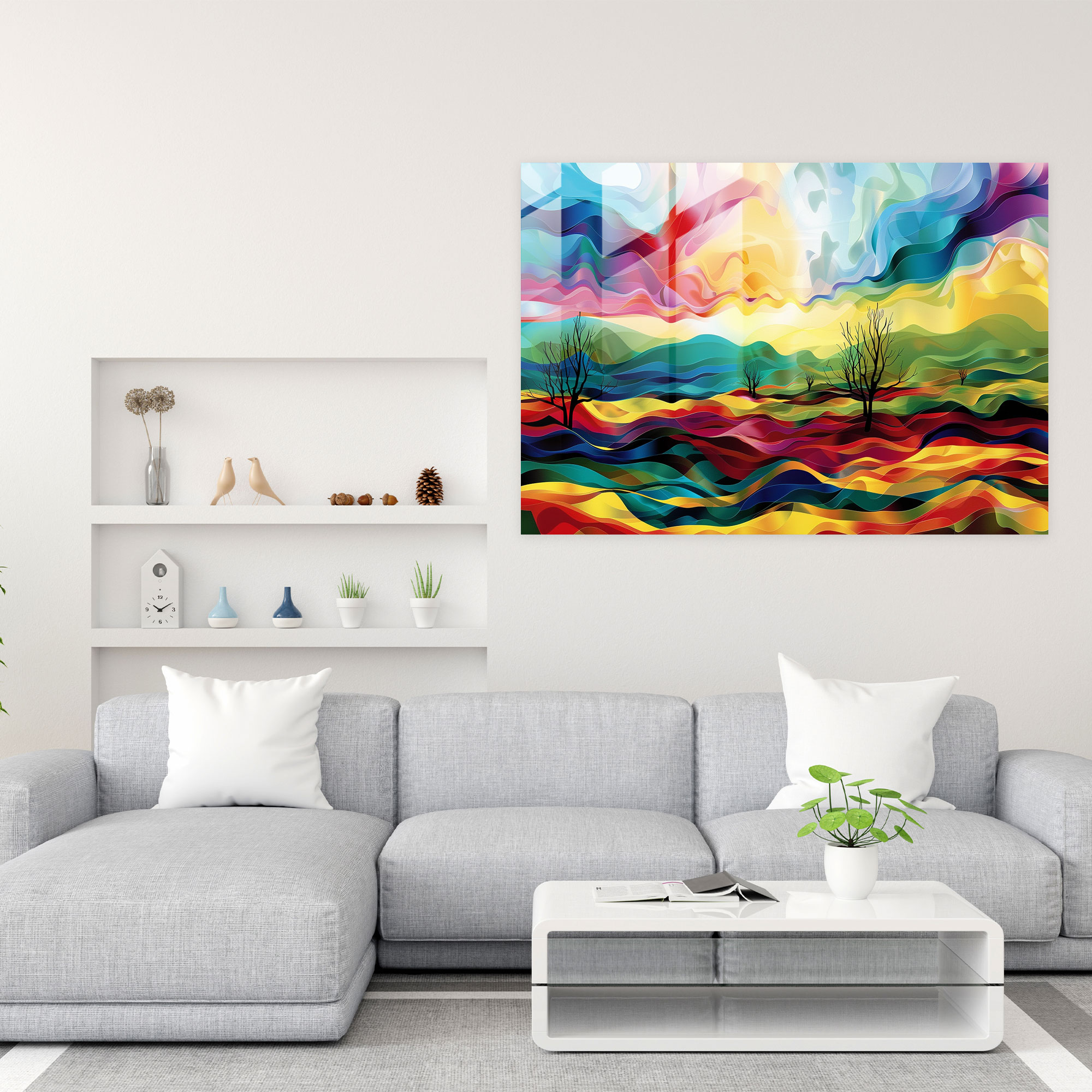 Salvador Dali Home Decoration: Abstract Landscapes - Salvador Dali, Salvador Dali, Home Decoration, Glass Print