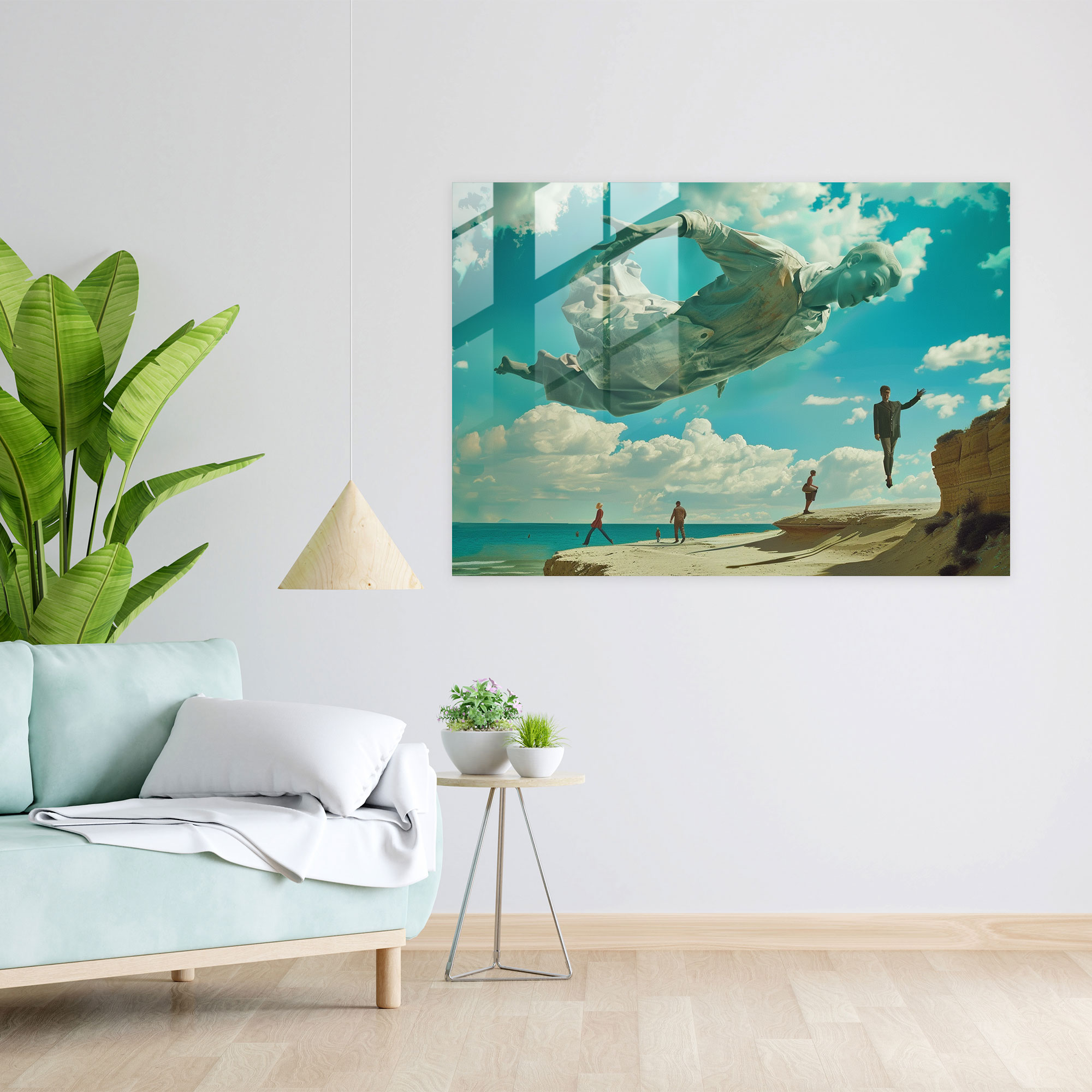 Salvador Dali Wall Decoration: Floating Figures - Salvador Dali, Modern Art, Salvador Dali, Glass Print