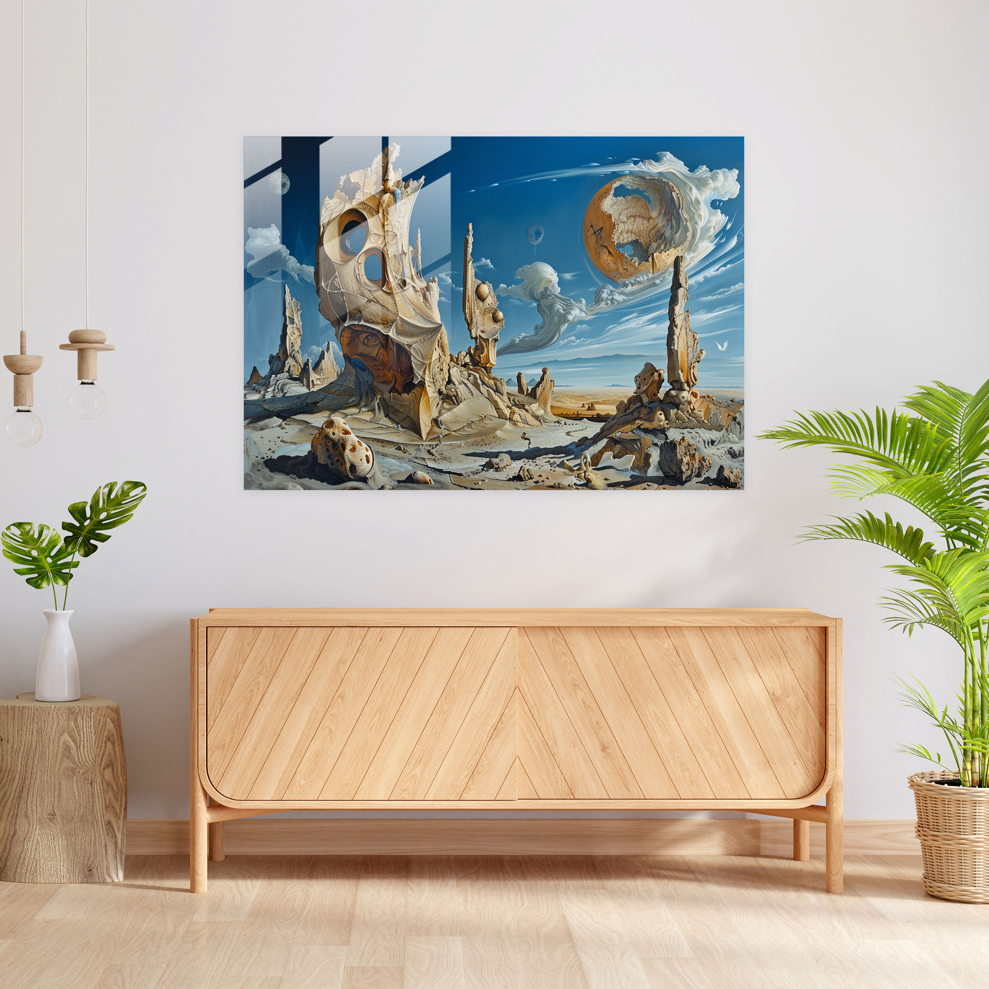 Salvador Dali Glass Print: Surrealistic Landscapes - Salvador Dali, Glass Wall Art, Glass Print, Salvador Dali