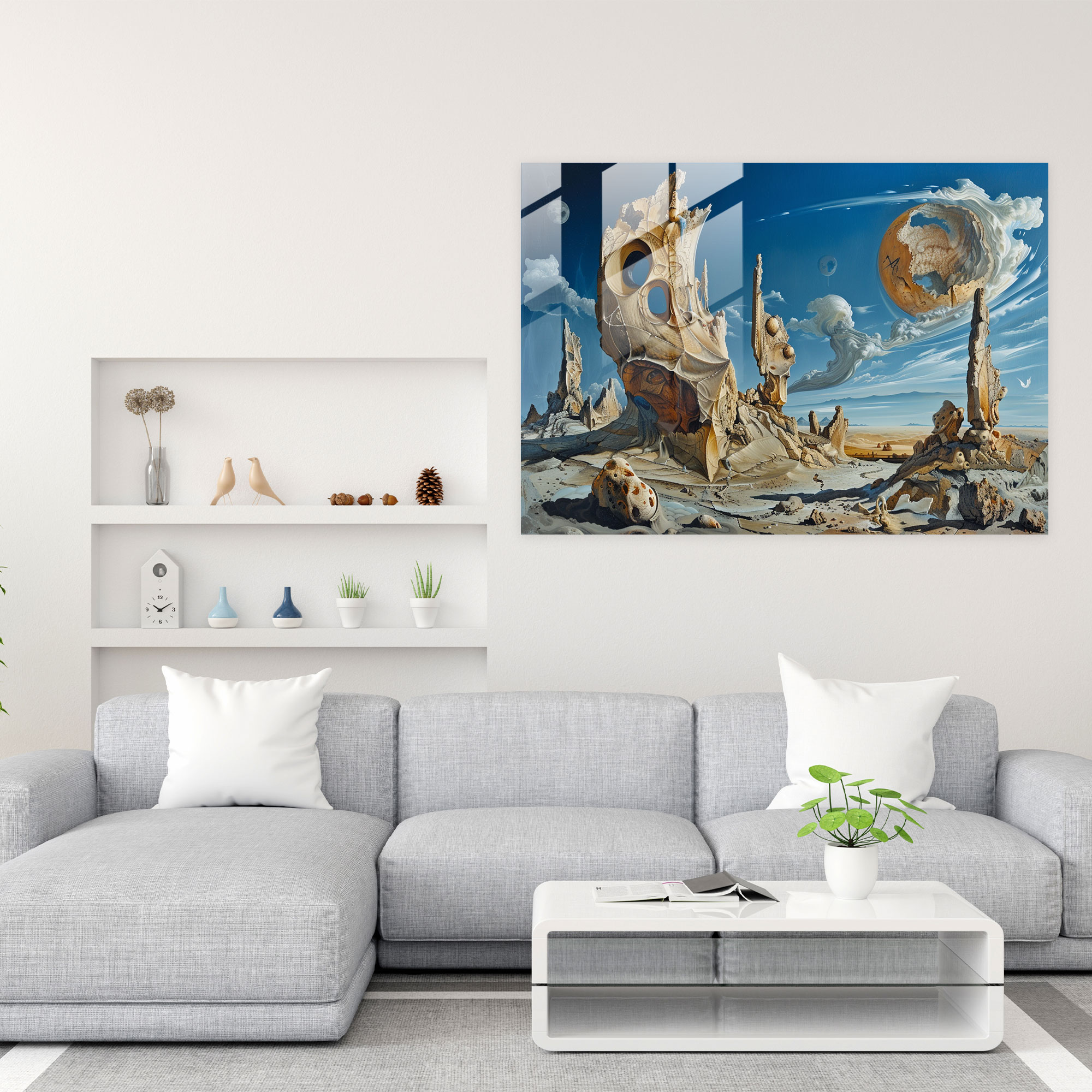 Salvador Dali Glass Print: Surrealistic Landscapes - Salvador Dali, Glass Wall Art, Glass Print, Salvador Dali