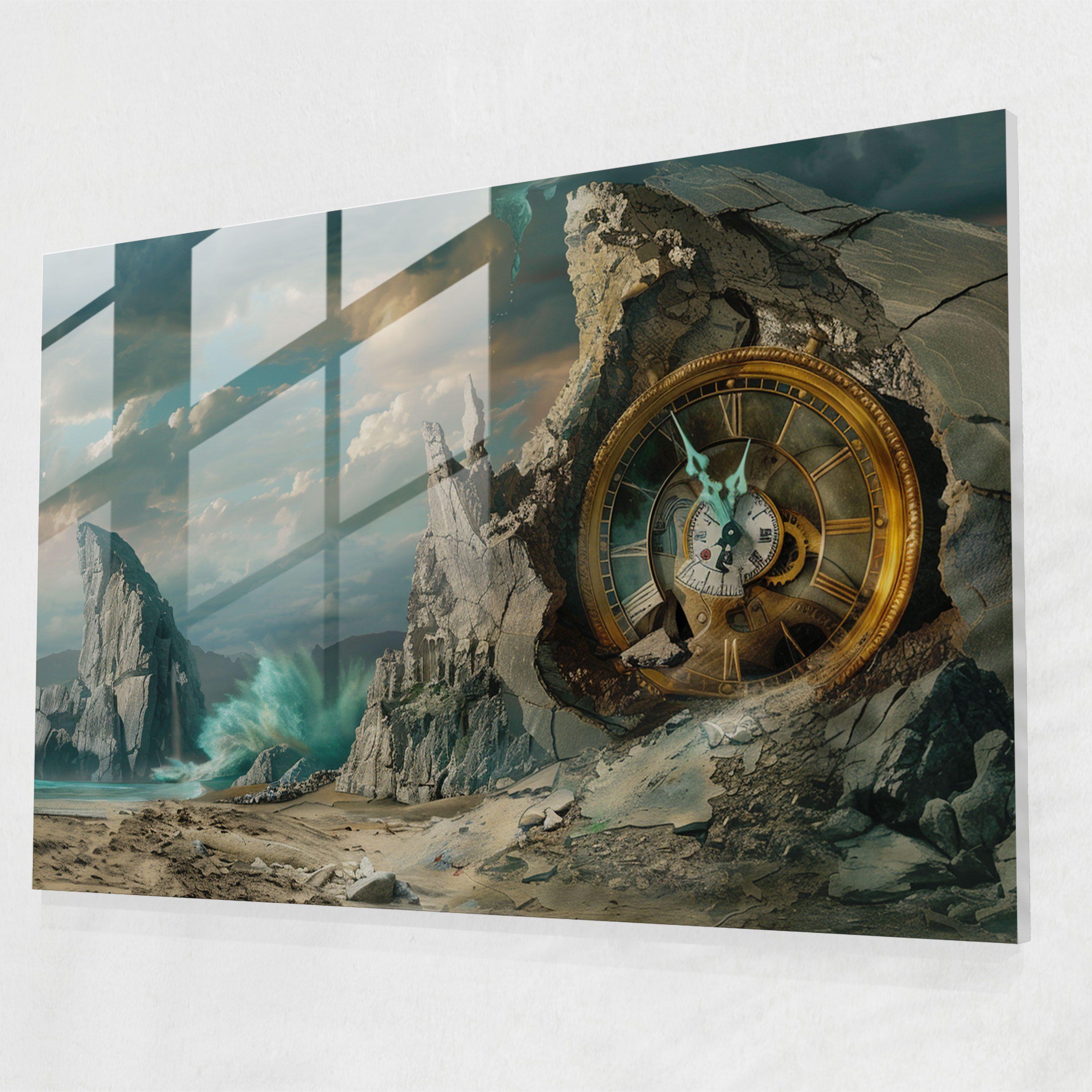 Salvador Dali Melting Clock Glass Print - Salvador Dali, Glass Print, Modern Art, Salvador Dali