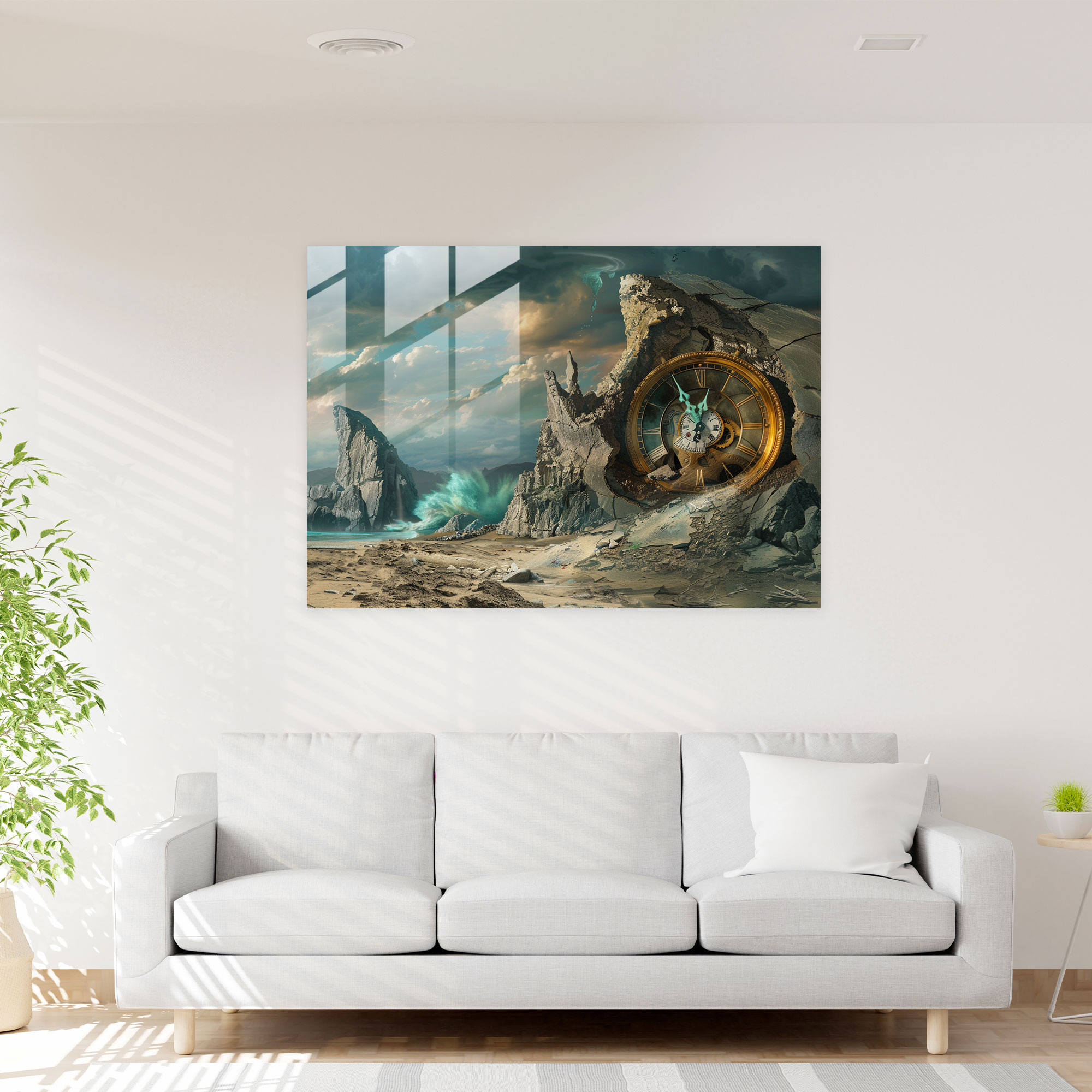 Salvador Dali Melting Clock Glass Print - Salvador Dali, Glass Print, Modern Art, Salvador Dali