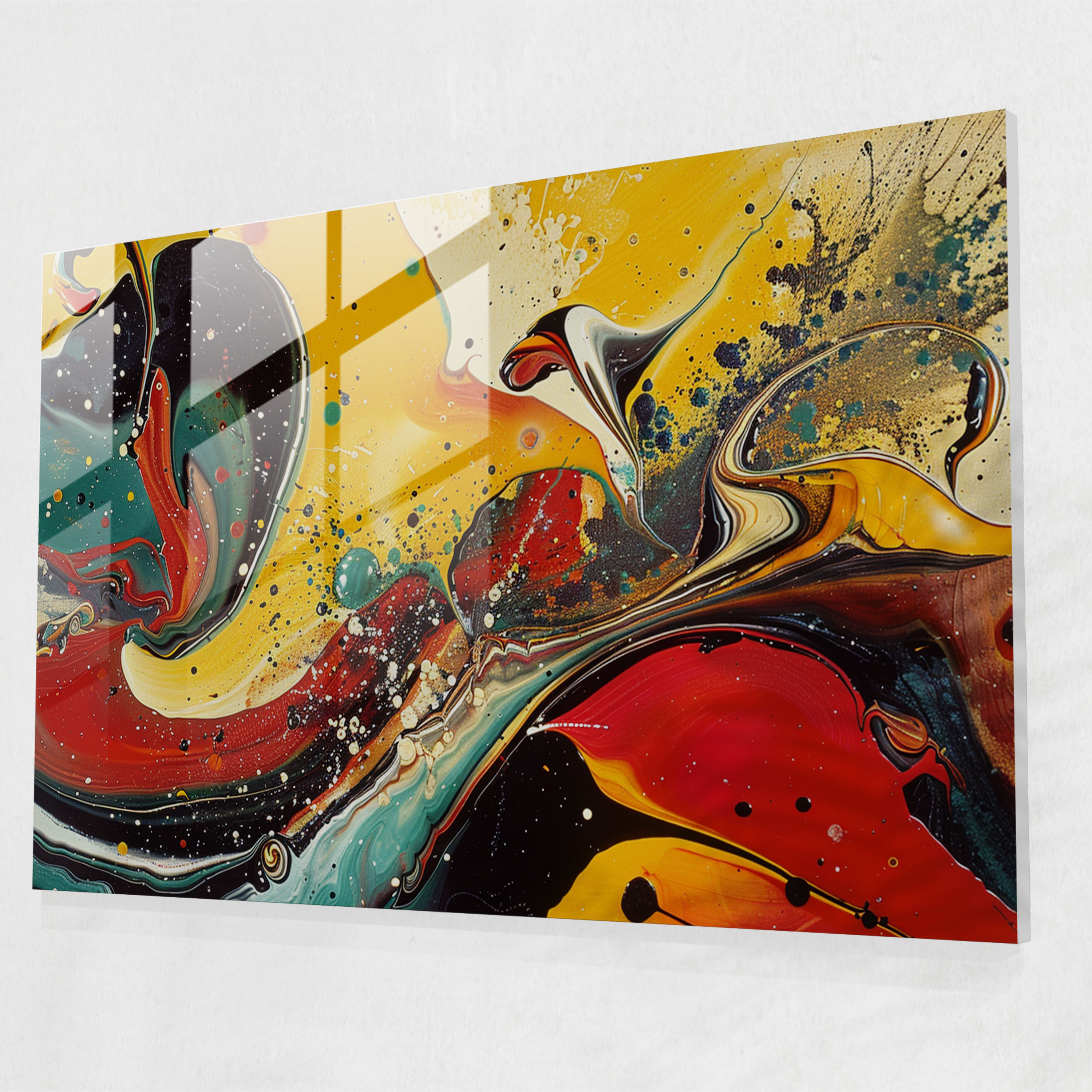 Soyut Şekiller Cam Tablo - Salvador Dali Cam Tablo Modern Sanat