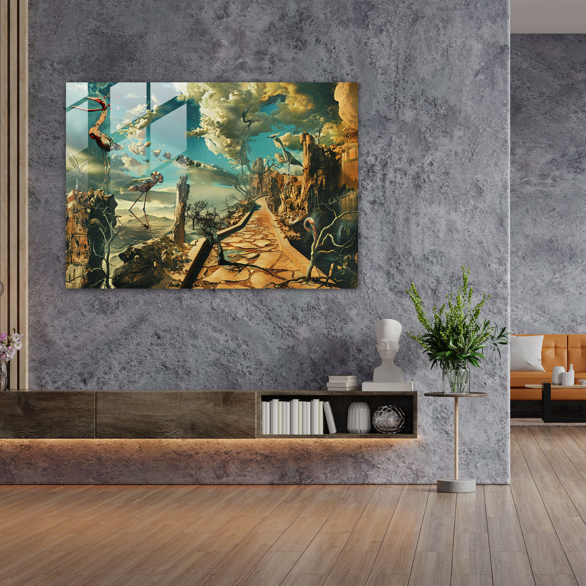 Eccentric Characters Glass Print - Salvador Dali, Modern Art, Home Decoration, Salvador Dali
