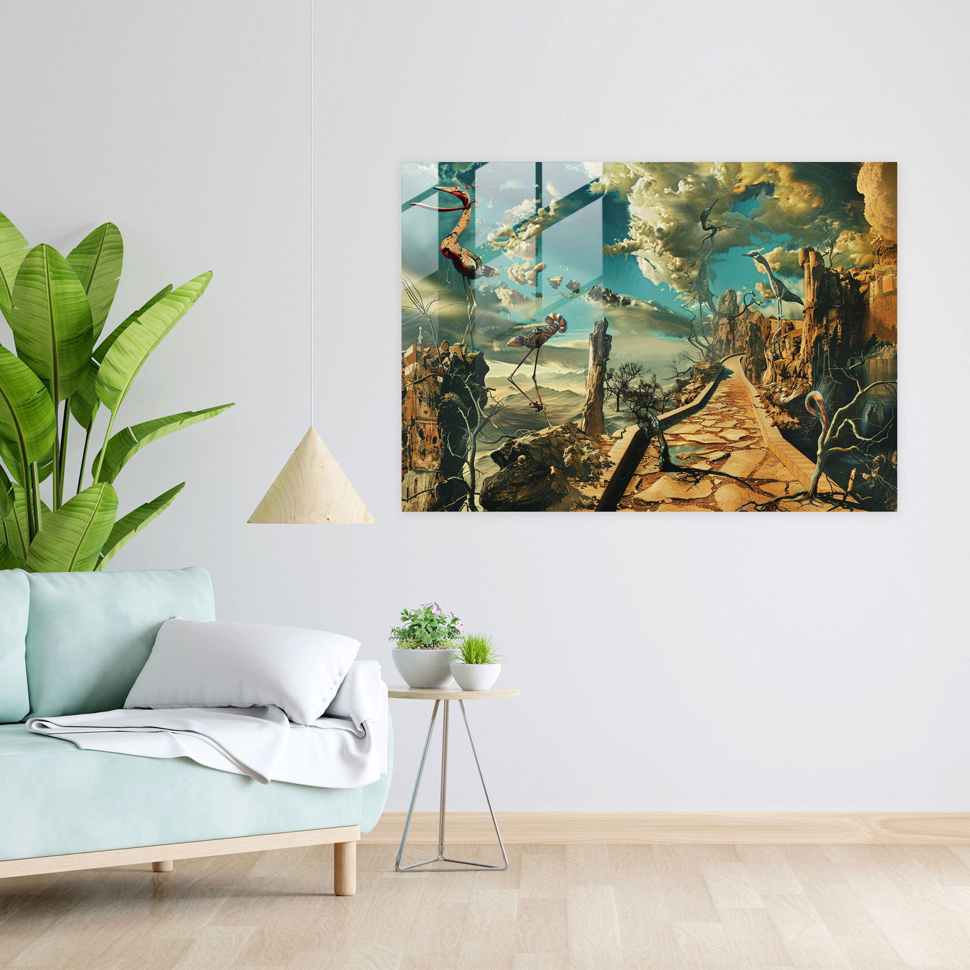 Eccentric Characters Glass Print - Salvador Dali, Modern Art, Home Decoration, Salvador Dali