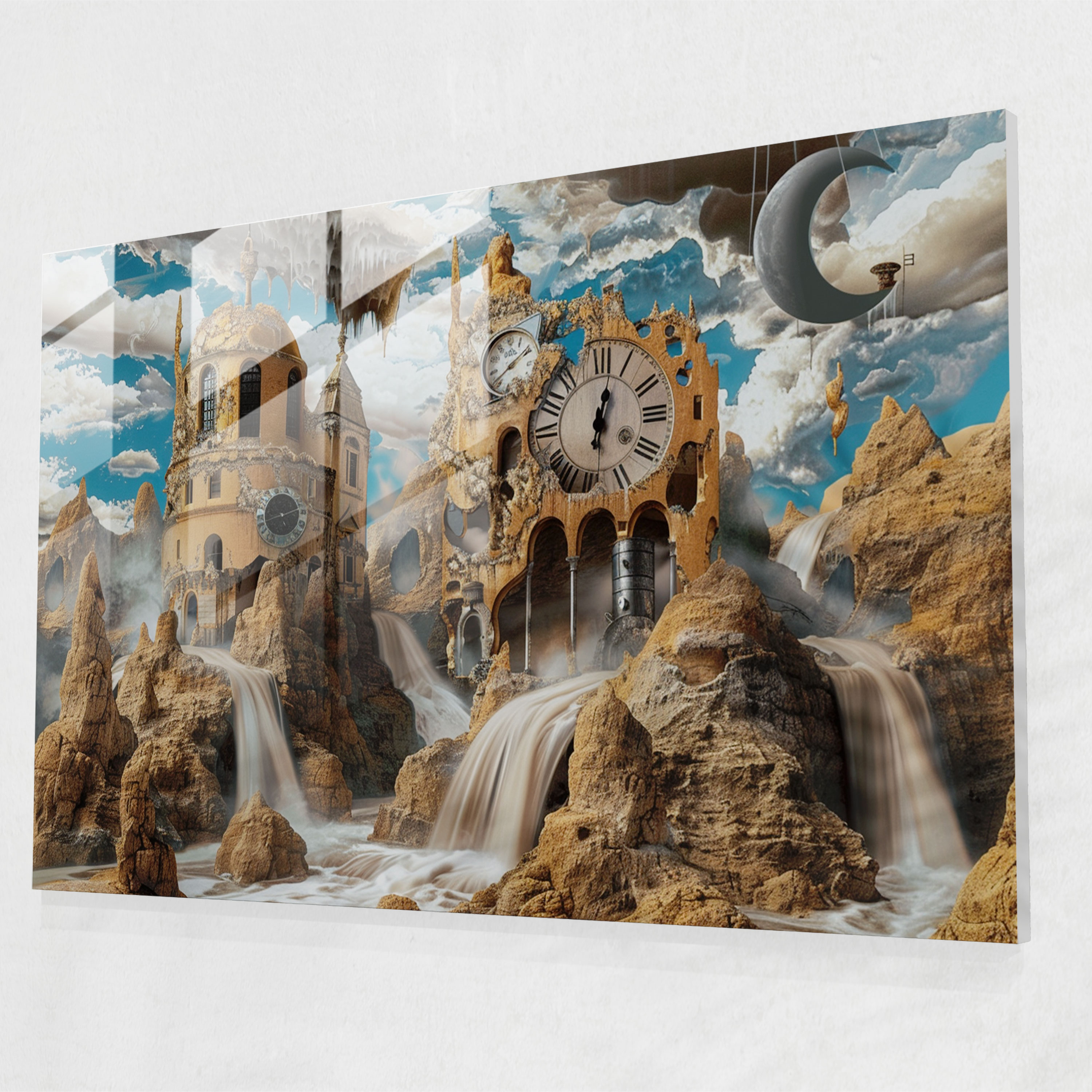 Salvador Dali Surreal Landscape Glass Art - Salvador Dali, Modern Art, Glass Art, Wall Decoration