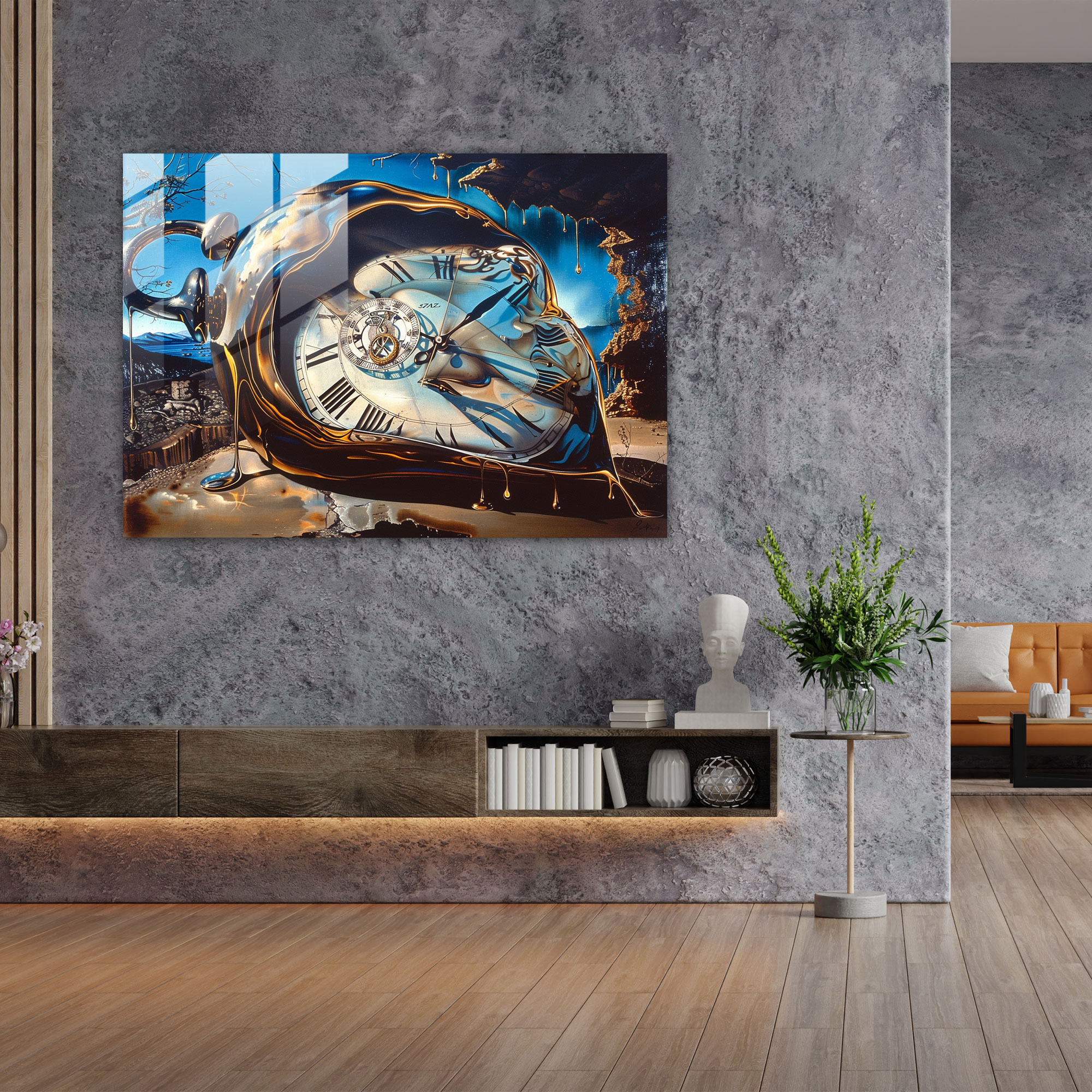 Salvador Dali Melting Clocks Glass Print - Salvador Dali, Wall Decoration, Modern Art, Glass Print