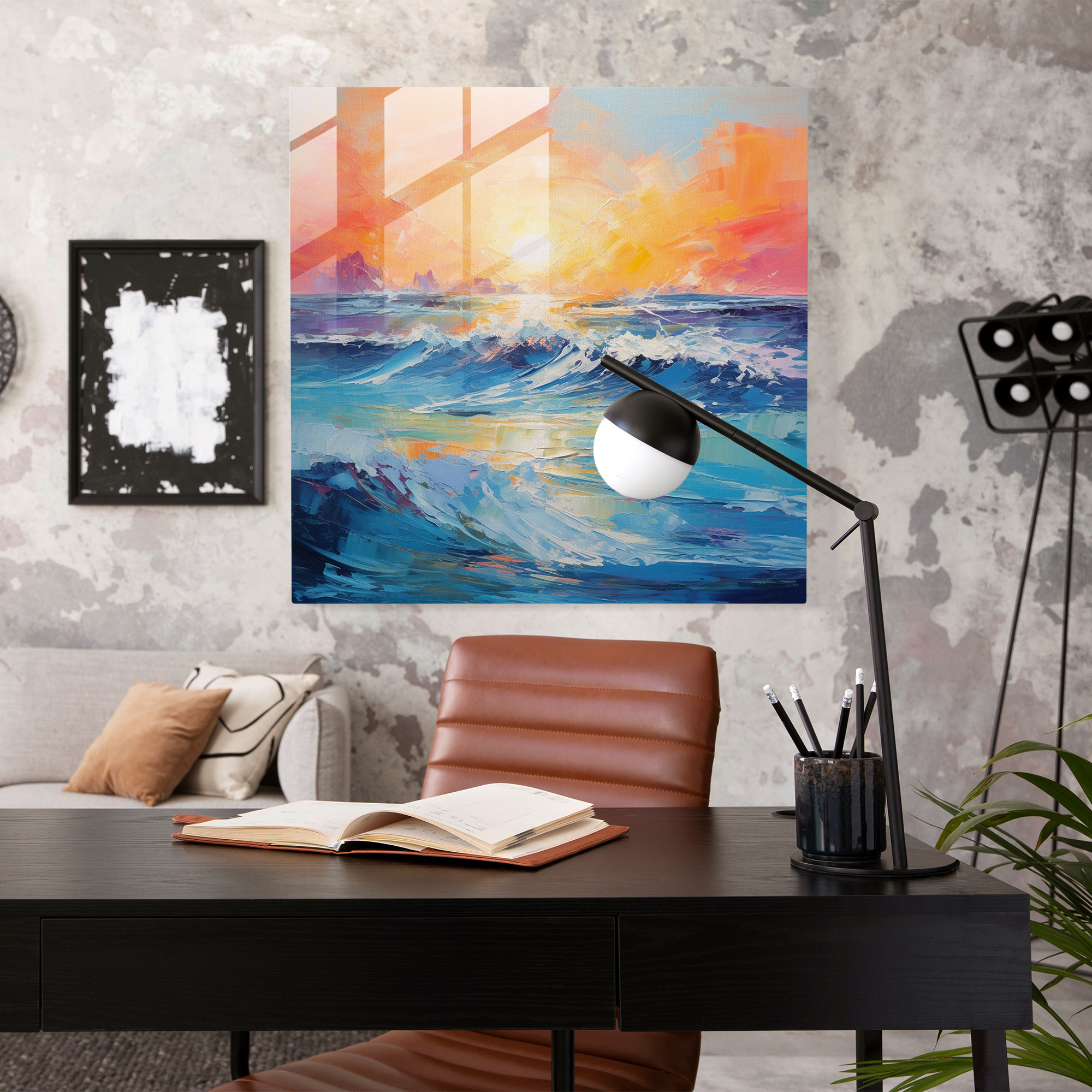Seascape Glass Print - Seascape, Glass Art, Glass Print, Wall Decoration