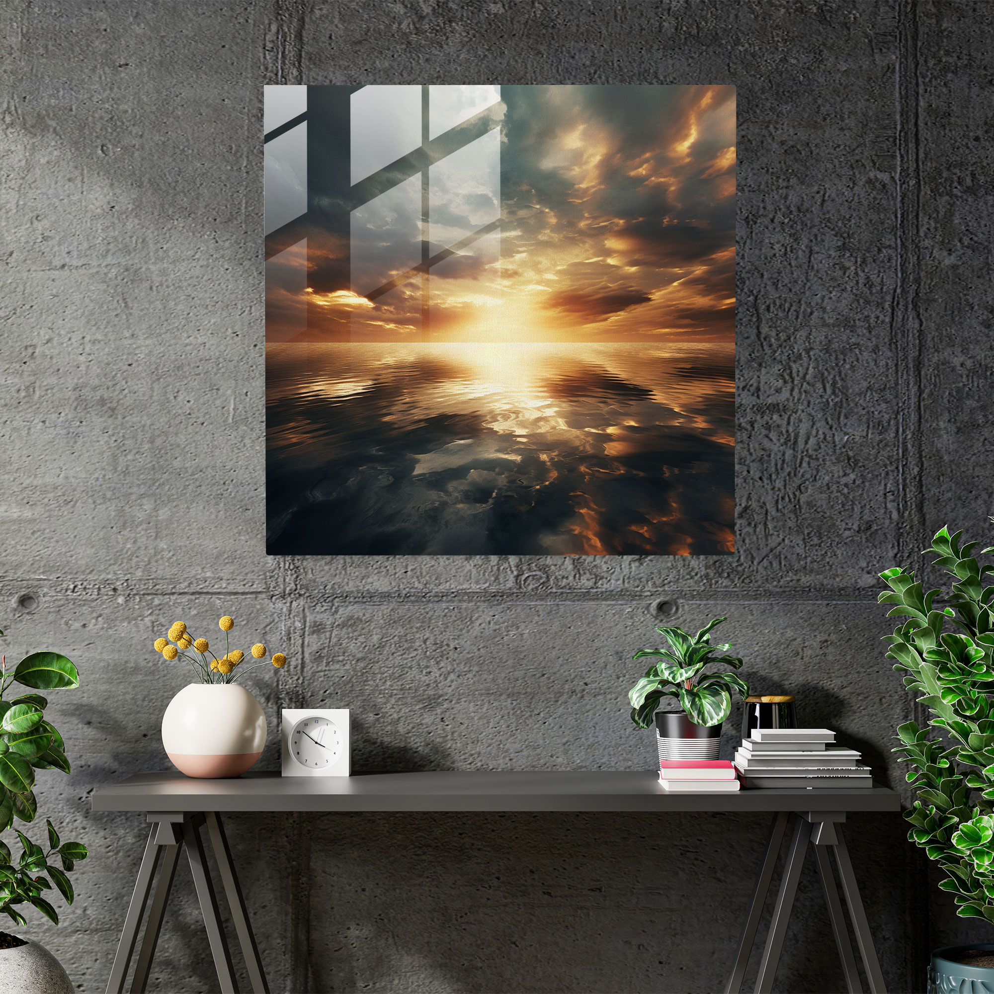 Panoramic Seascape Glass Print - Seascape, Glass Wall Art, Modern Art, Wall Decoration