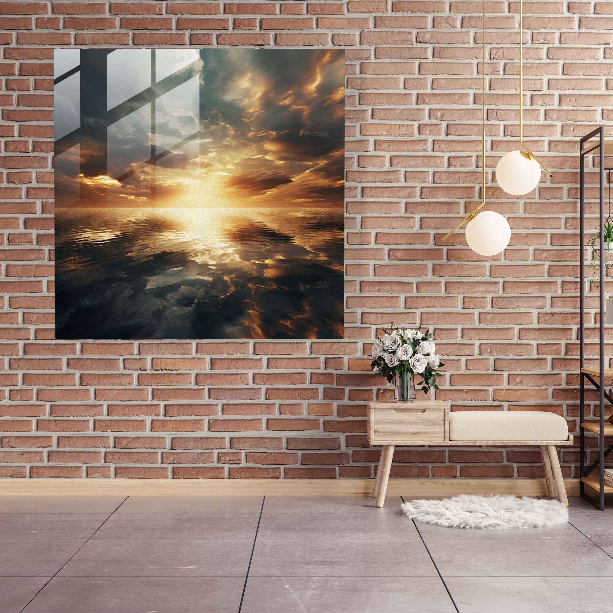 Panoramic Seascape Glass Print - Seascape, Glass Wall Art, Modern Art, Wall Decoration