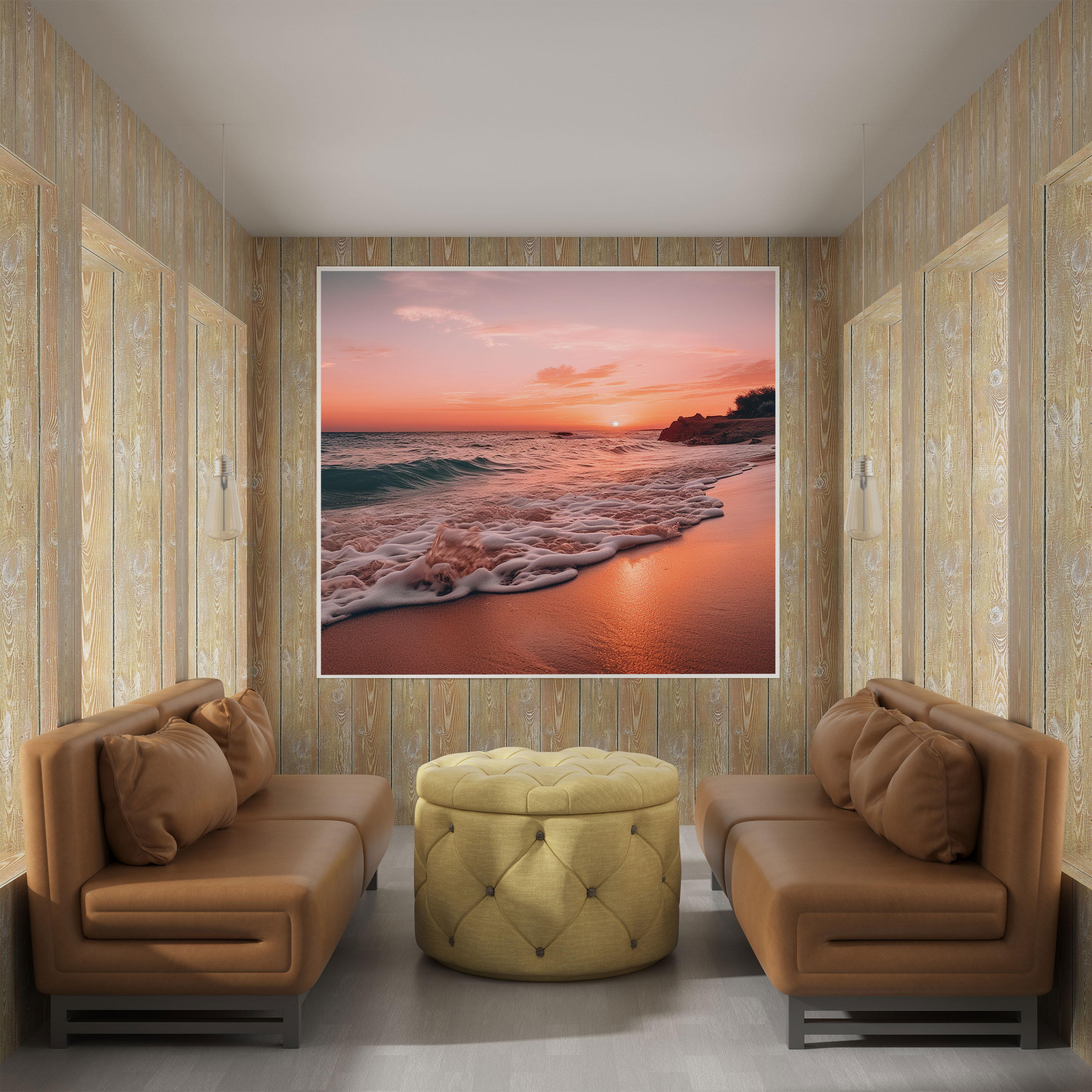 Seascape Beach Sunset Canvas Print - Seascape, Wall Art, Canvas, Seascape