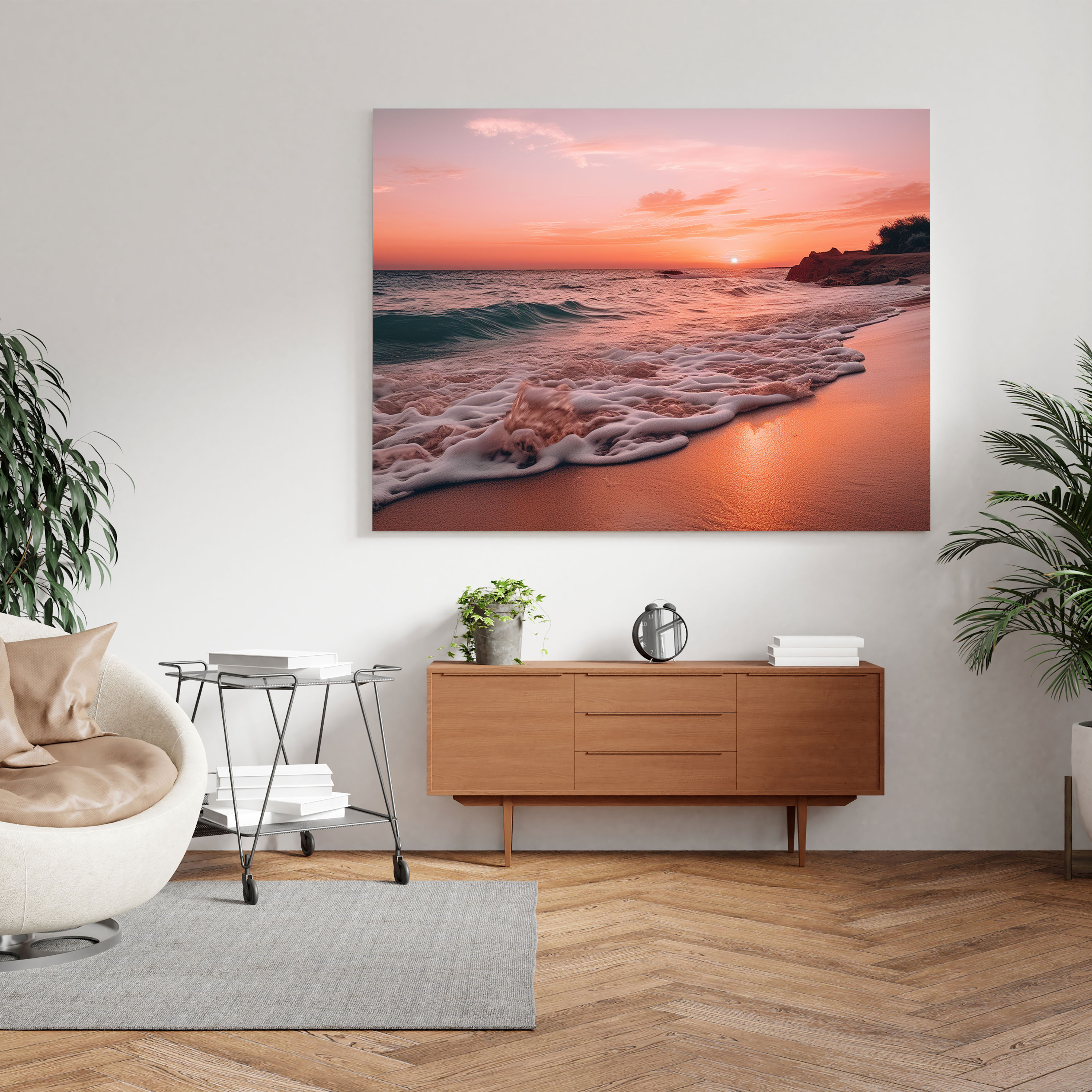 Seascape Beach Sunset Canvas Print - Seascape, Wall Art, Canvas, Seascape
