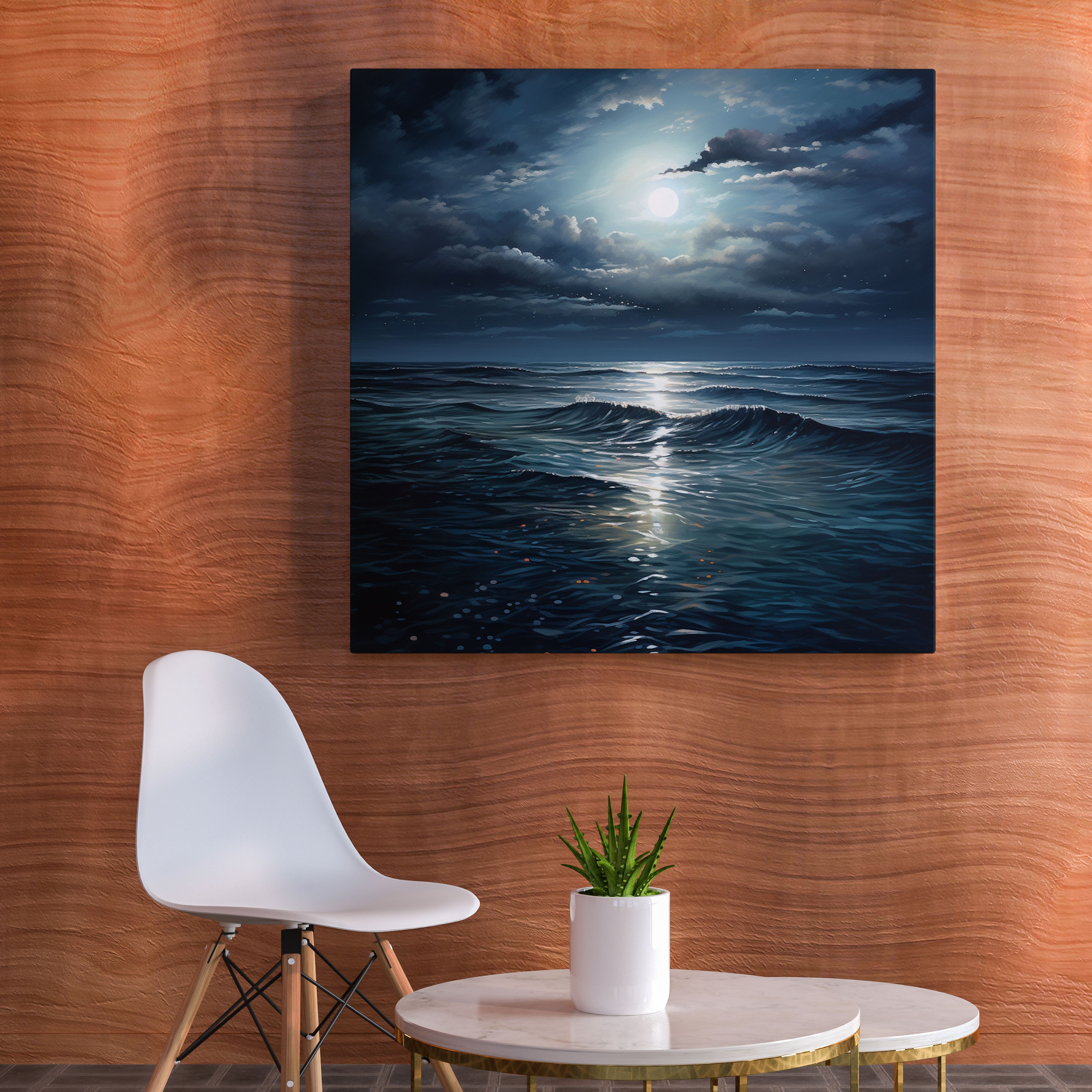 Ethereal Moonlit Seascape Canvas Print - Seascape, Wall Decoration, Canvas Wall Art, Home Decoration
