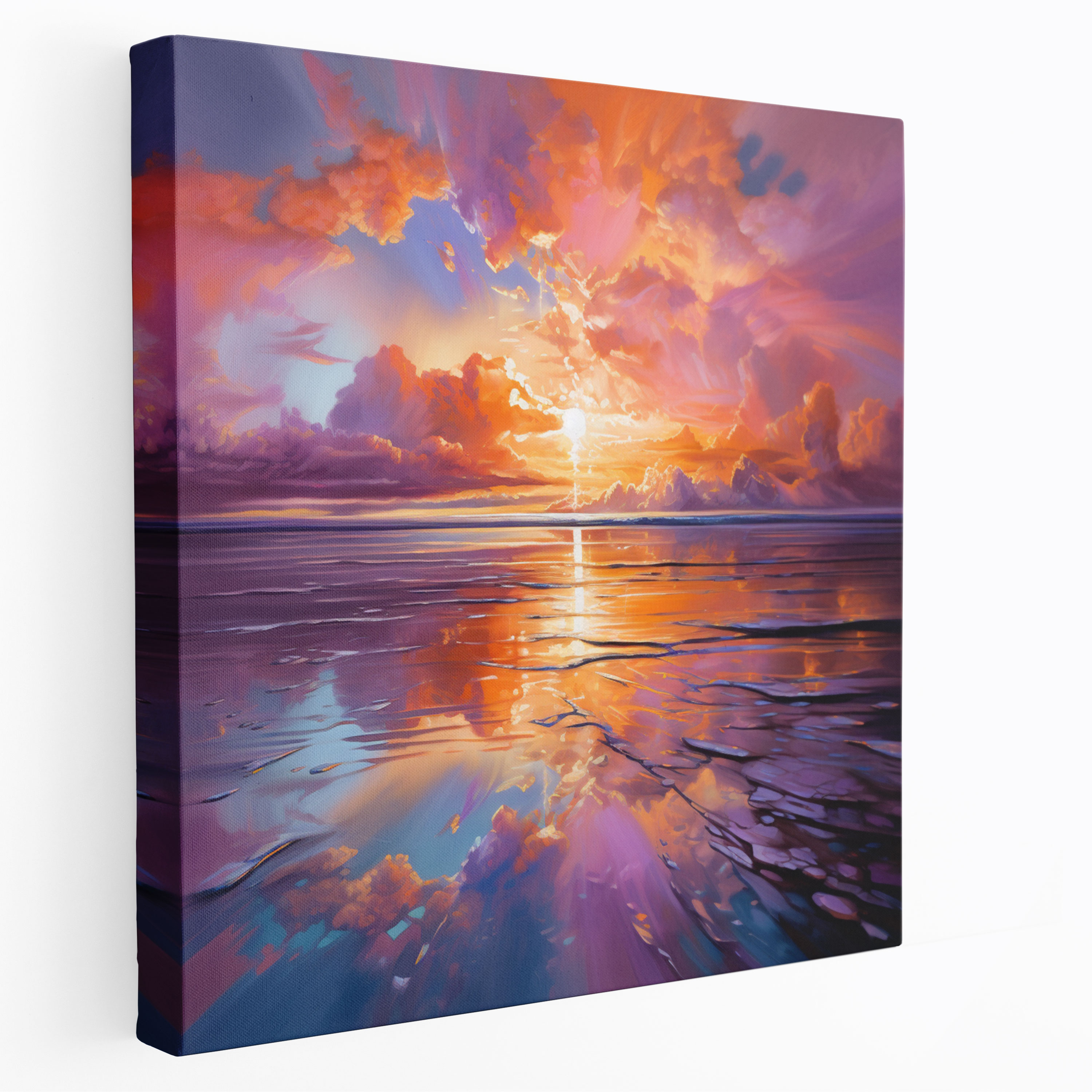 Colorful Sunrise Seascape Canvas Print - Seascape, Canvas Wall Art, Seascape, Sunrise