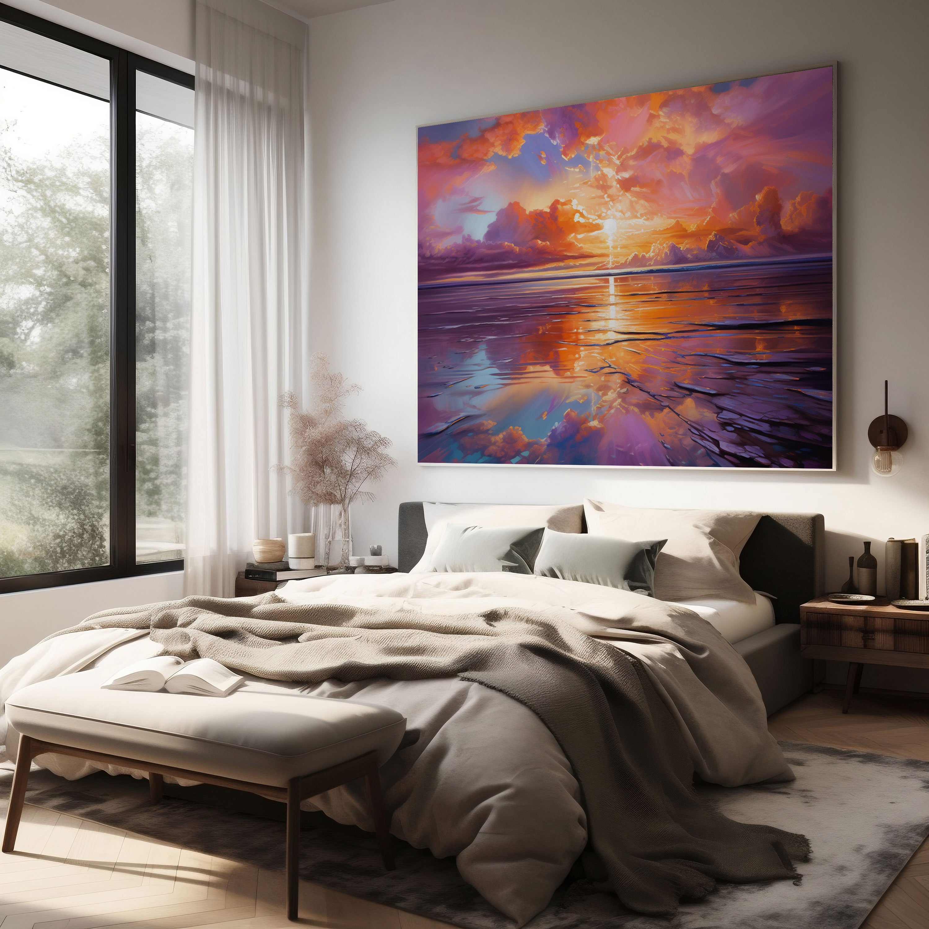 Colorful Sunrise Seascape Canvas Print - Seascape, Canvas Wall Art, Seascape, Sunrise