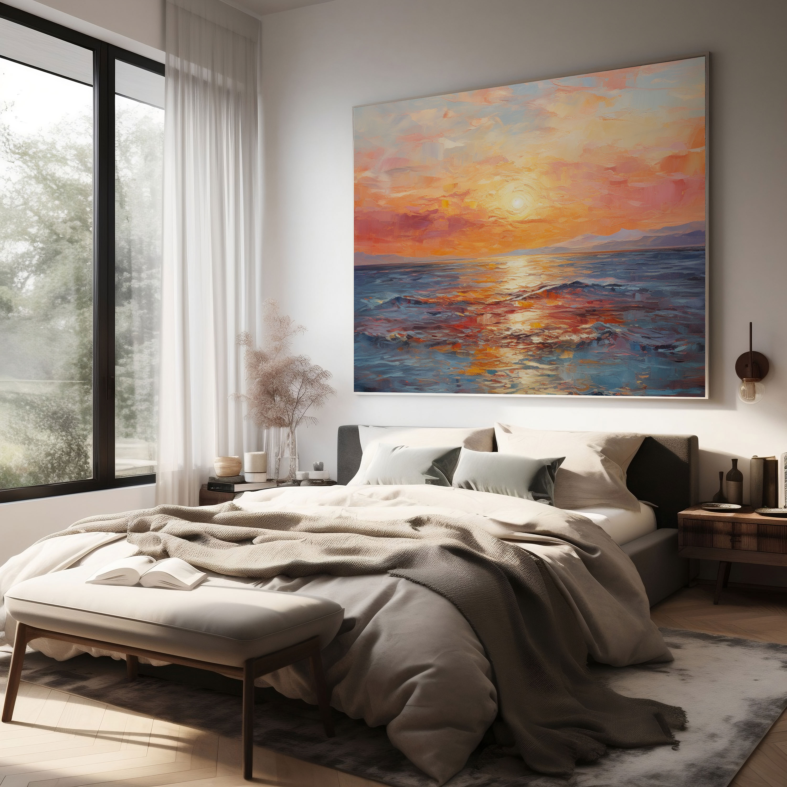 Seascape Wall Decoration - Seascape, Seascape, Impressionist Oil Painting, Canvas