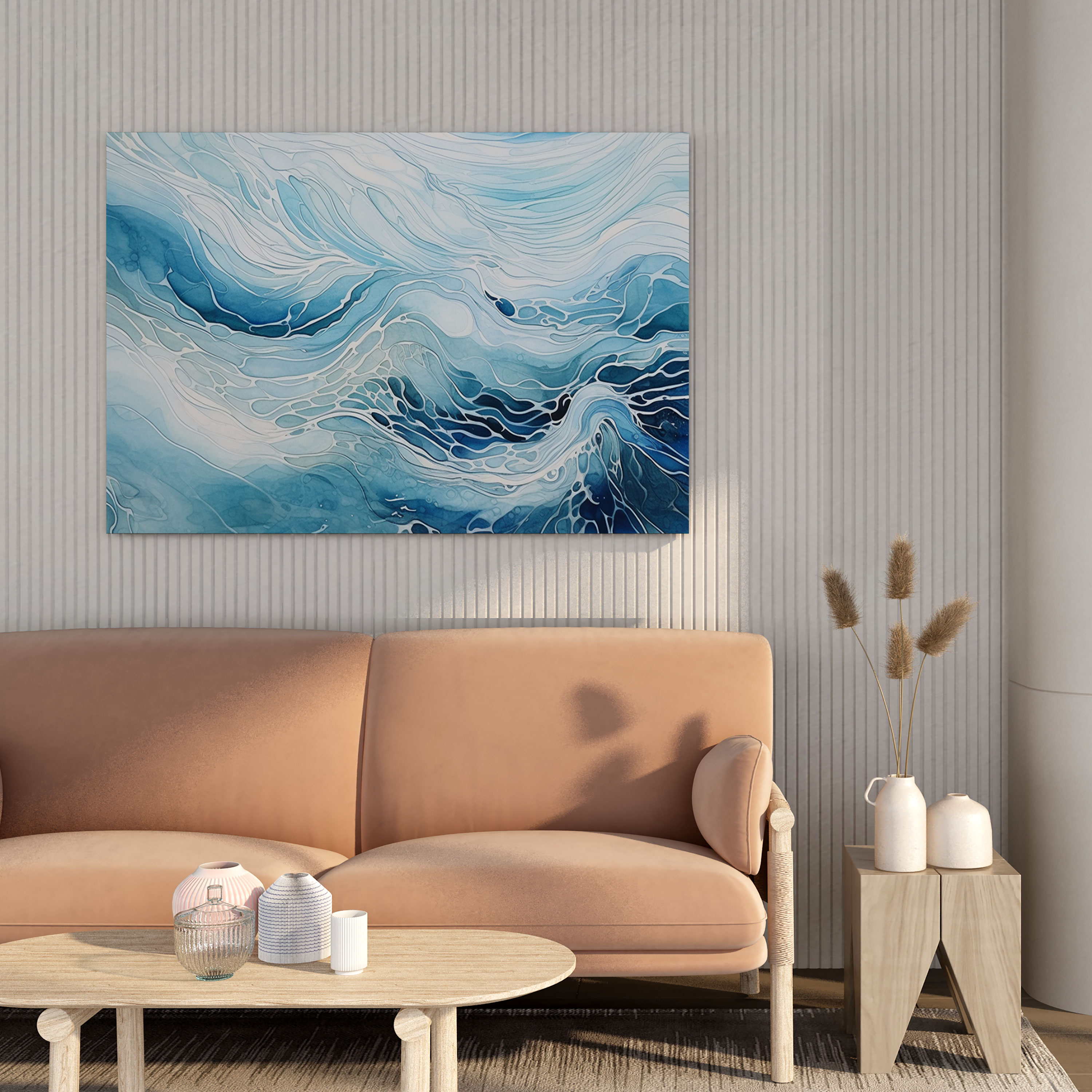 Seascape Wall Art - Seascape, Canvas, Blue Shades, Wall Decoration