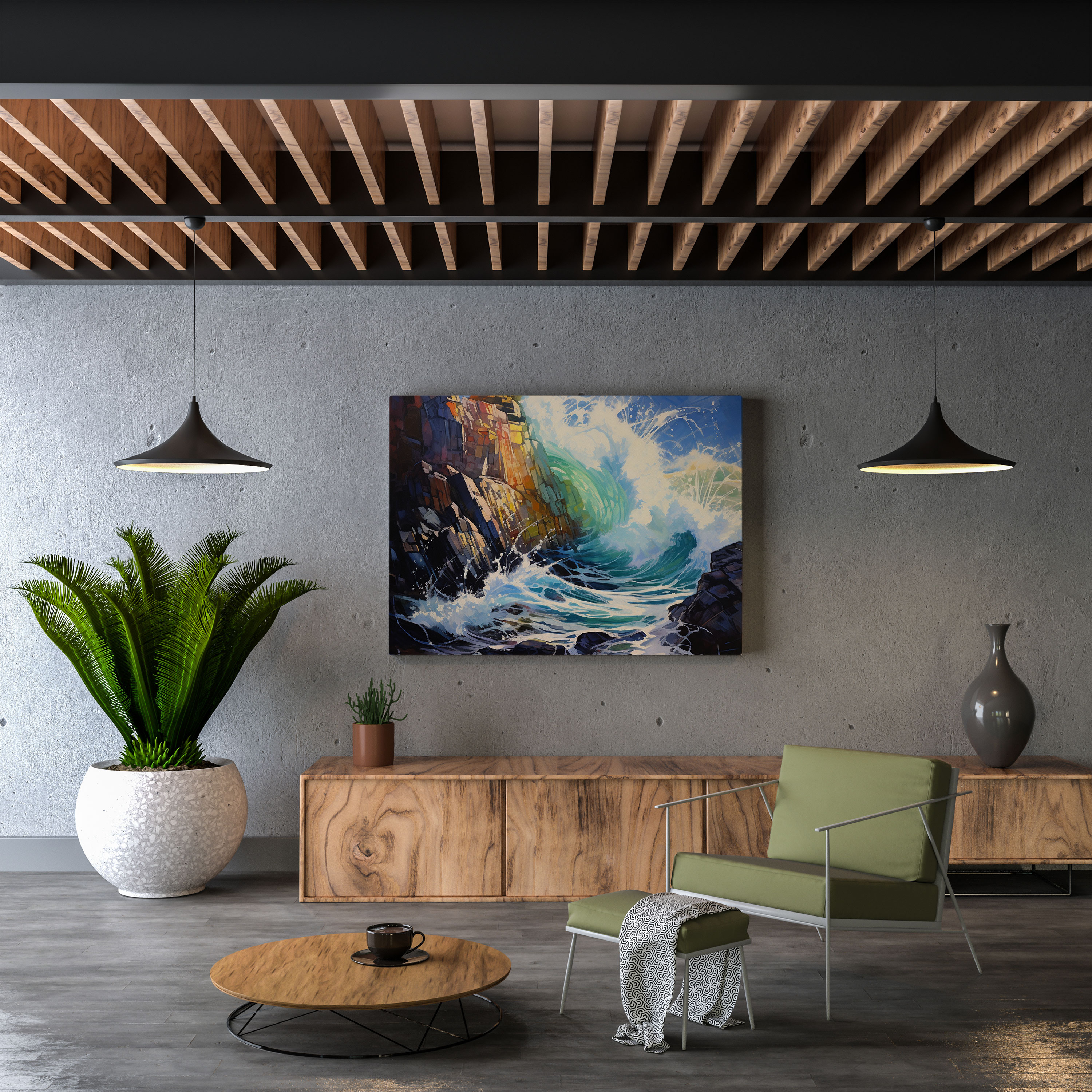 Seascape Canvas Print - Seascape, Canvas Wall Art, Cliffs, Wall Art