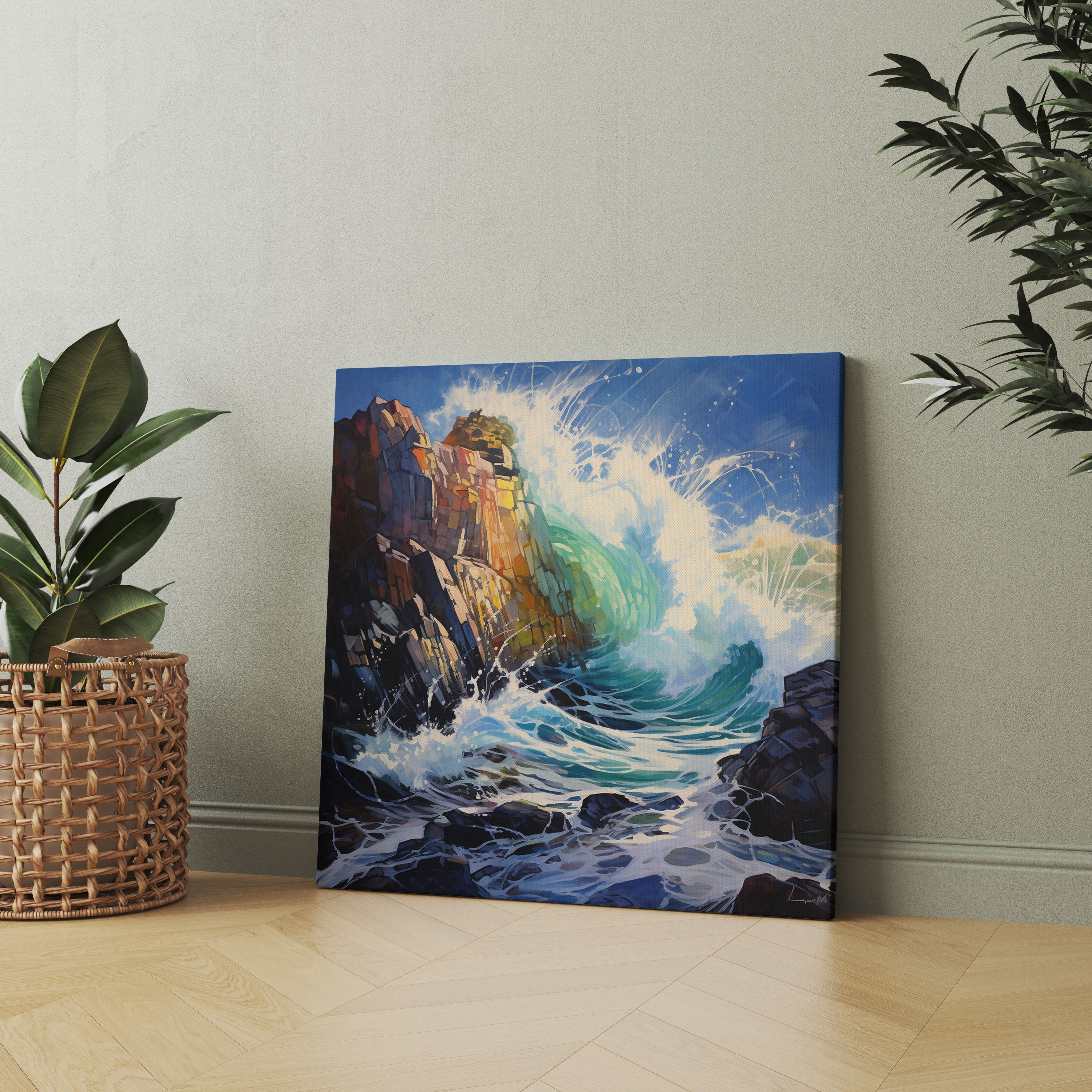Seascape Canvas Print - Seascape, Canvas Wall Art, Cliffs, Wall Art
