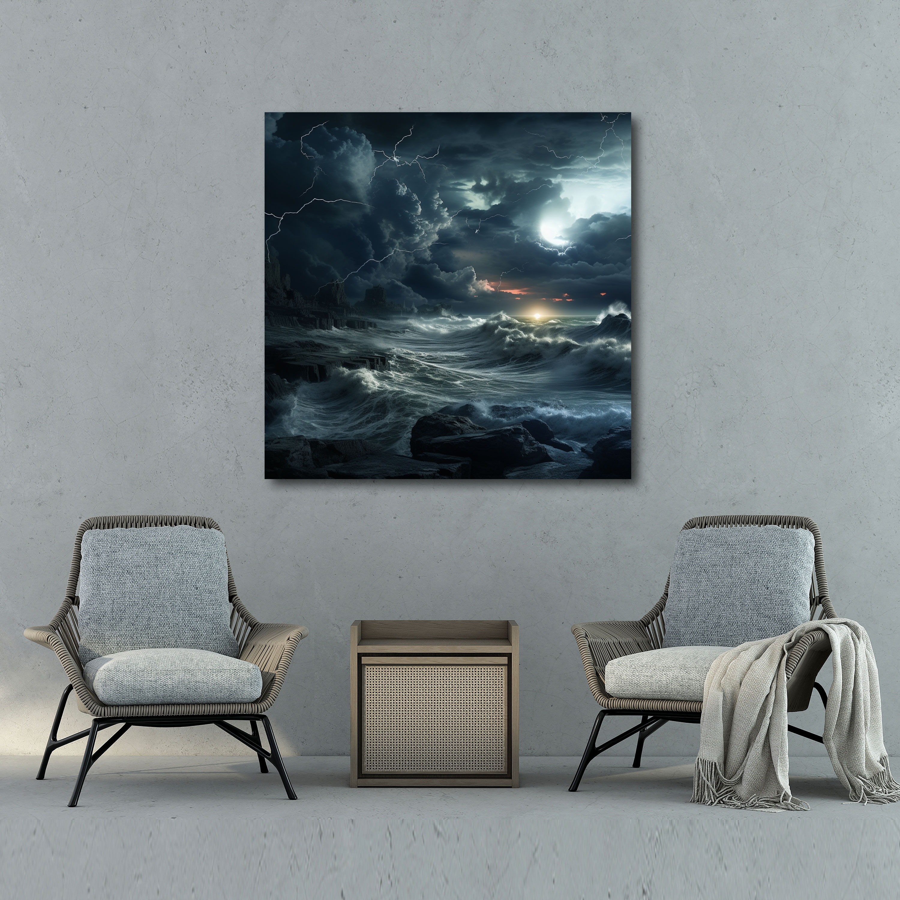 Seascape Wall Decoration - Seascape, Wall Art, Canvas Print, Dramatic