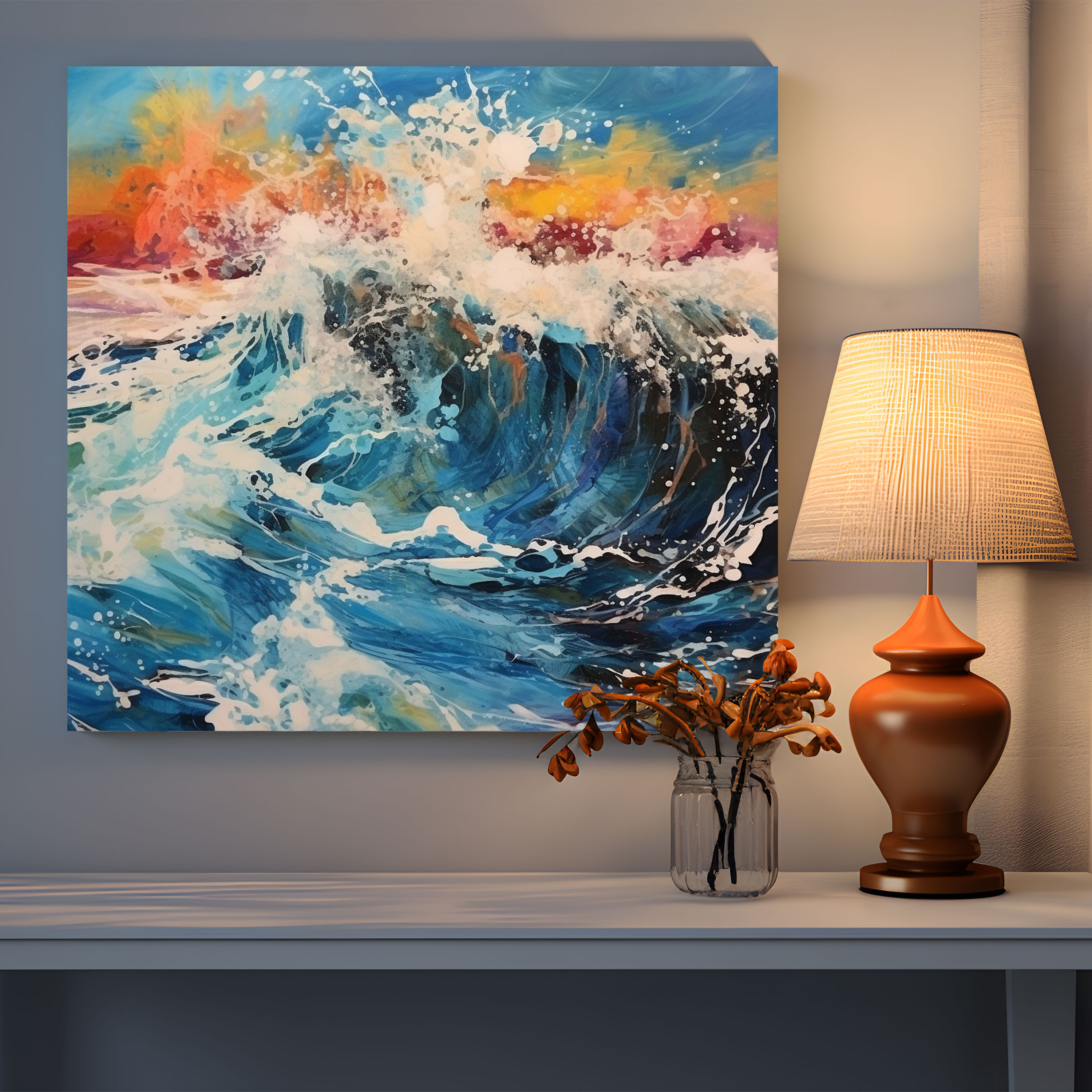 Seascape Canvas Print - Abstract Ocean Waves - Seascape, Wall Decoration, Home Decoration, Canvas Wall Art