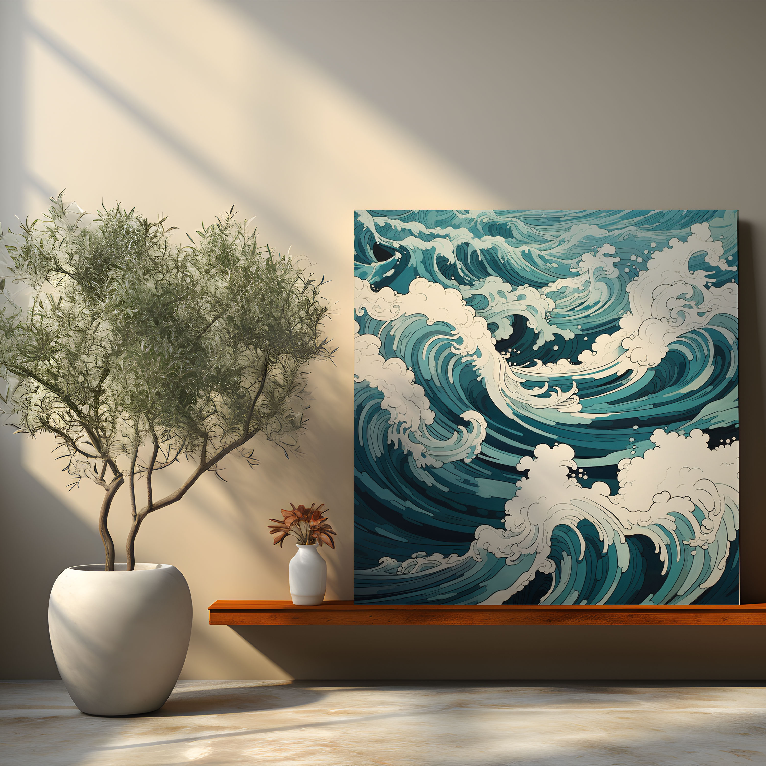 Seascape Wall Decoration - Contemporary Wave Art - Seascape, Seascape Canvas Print, Seascape Home Decoration, Canvas Print