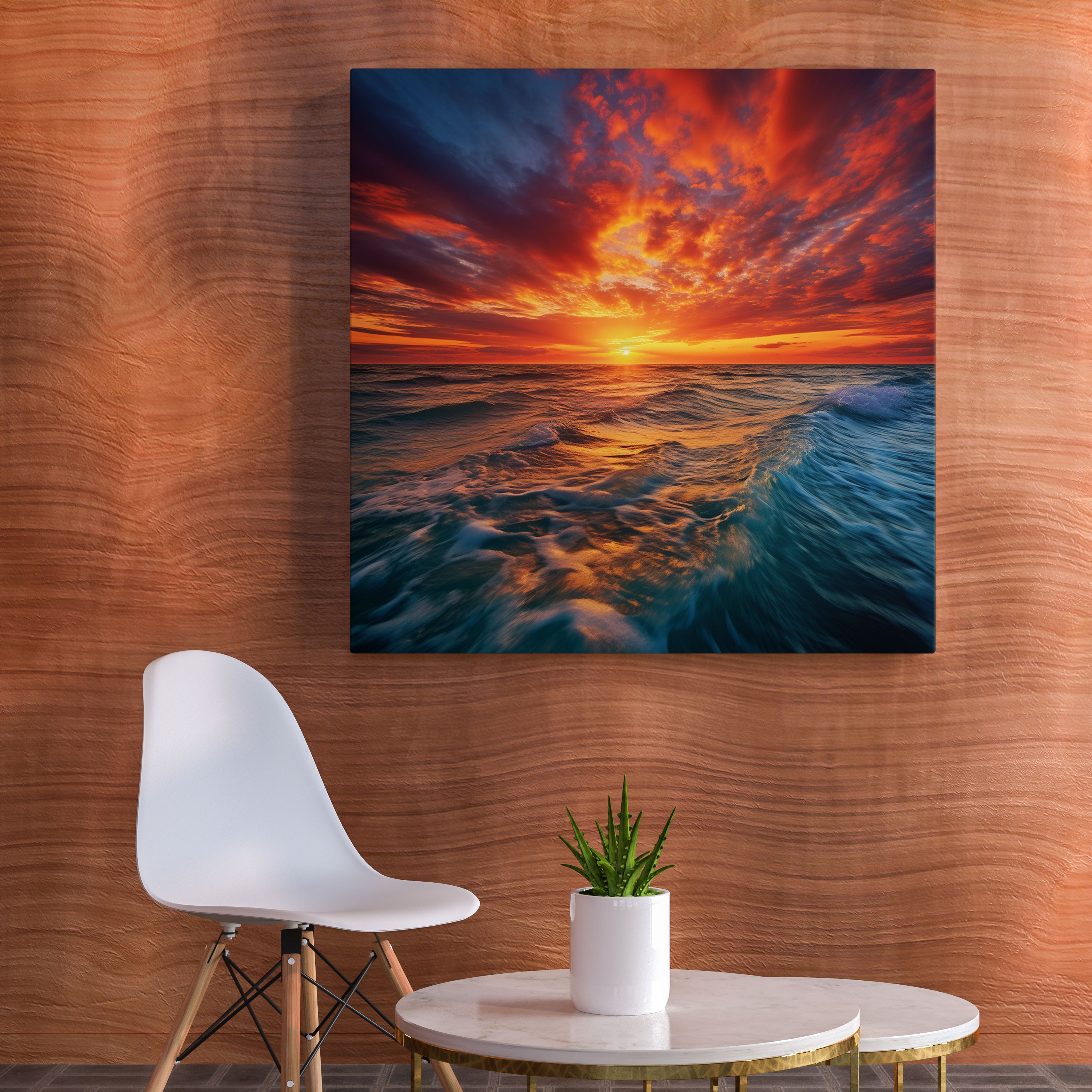 Seascape Canvas Print - Breathtaking Sunset Over Ocean - Seascape, Wall Art, Canvas Wall Art, Photograph