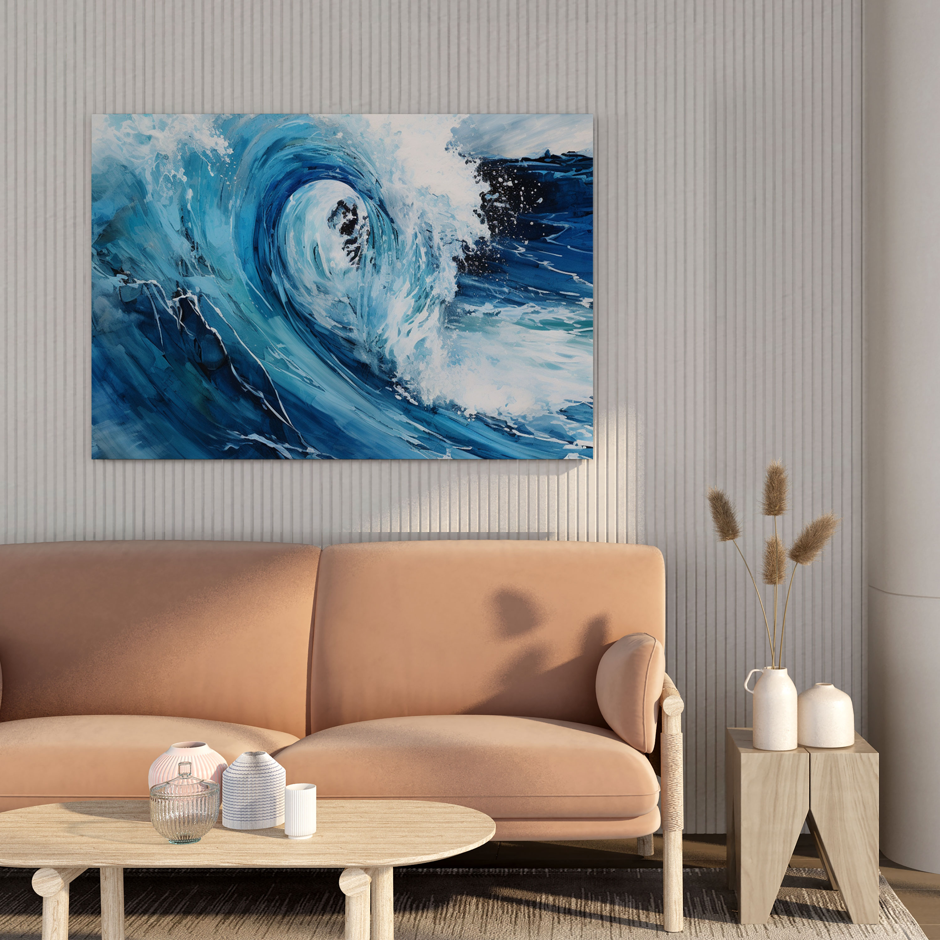 Seascape Canvas Print - Contemporary Waves And Surf - Seascape, Seascape, Abstract Representation, Canvas Wall Art