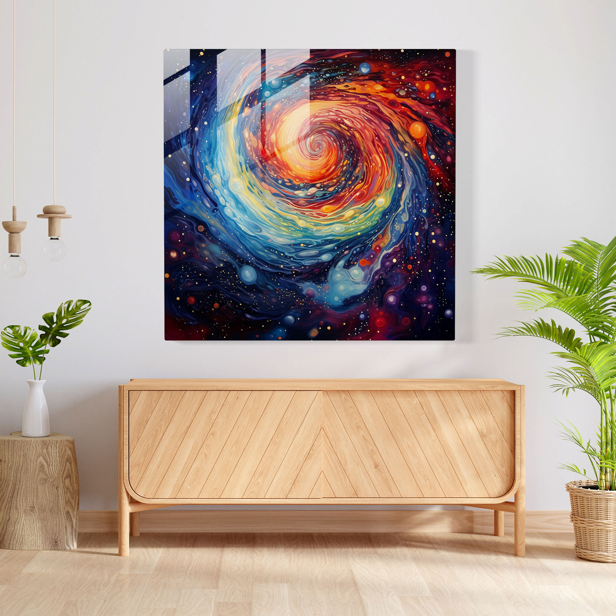 Yıldız Haritası Cam Tablo - Modern Sanat Ev Dekorasyonu için Star Map Cam Sanat