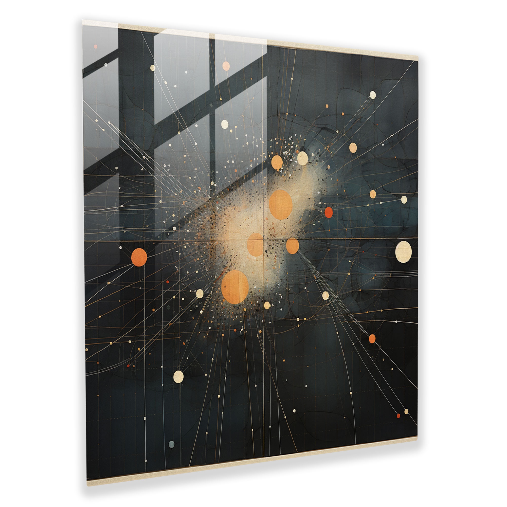Yıldız Haritası - Geometrik Takımyıldızlar - Ev Dekorasyonu Modern Sanat