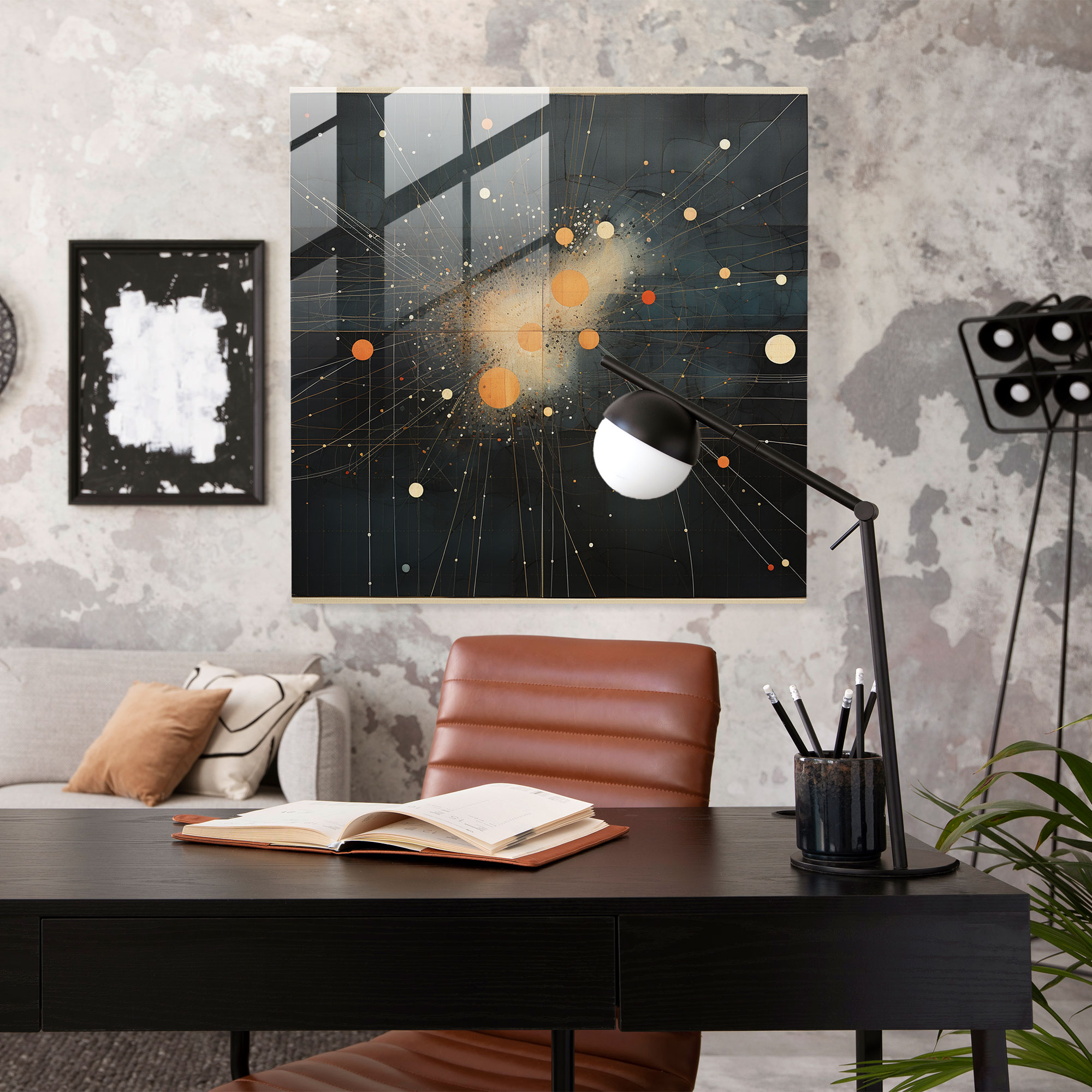 Yıldız Haritası - Geometrik Takımyıldızlar - Ev Dekorasyonu Modern Sanat