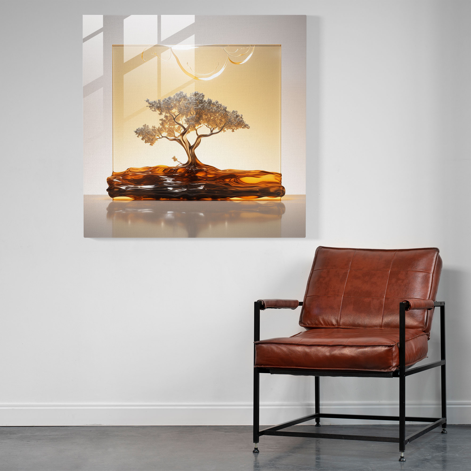 Gün Doğumu Cam Tablo - Minimalist Tasarım - Modern Sanat Şık Tasarım