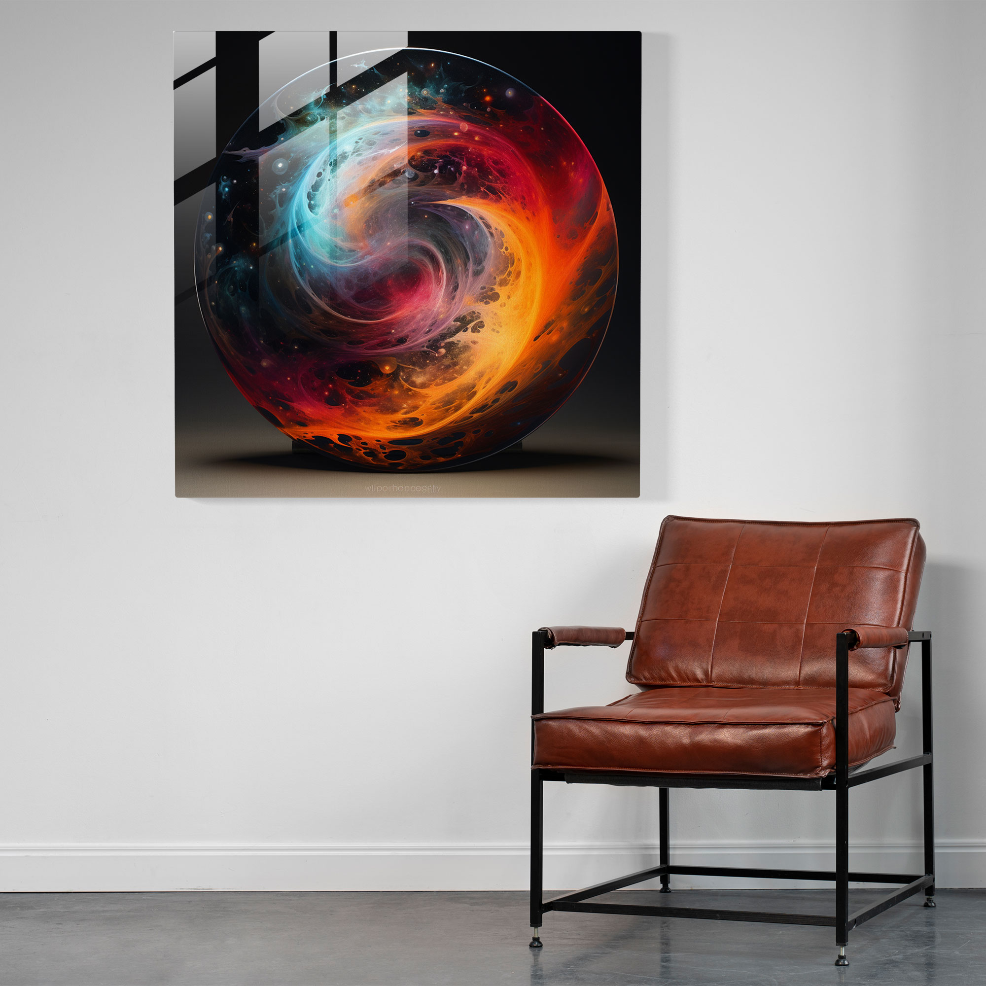 Galactic Sunrise Glass Print - Sunrise, Galaxy Painting, Captivating, Ethereal
