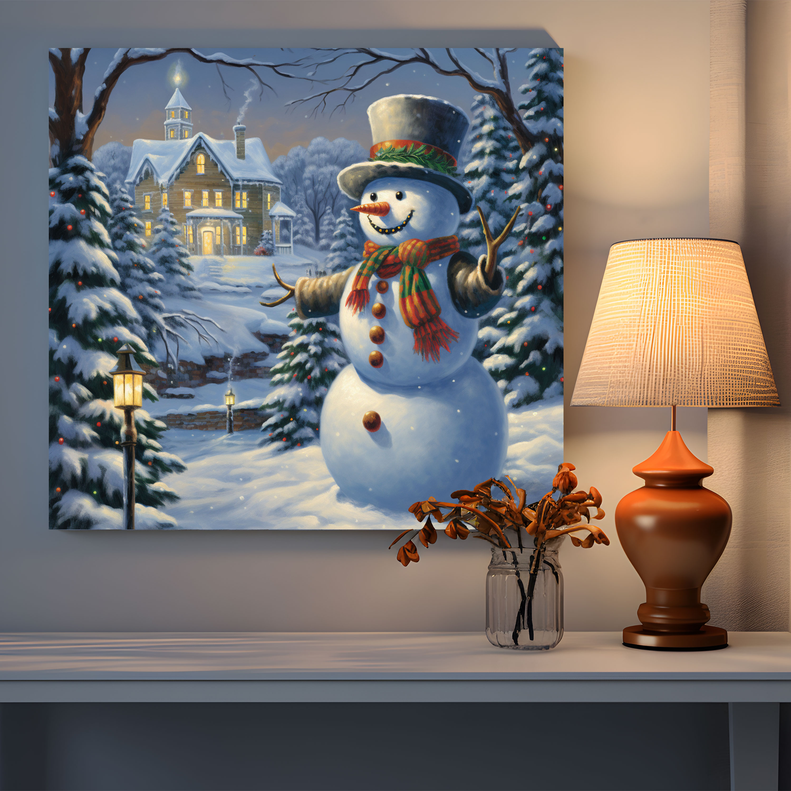 Winter Majesty Snowman Wall Art - Snowman, Home Decoration, Wall Art, Serene