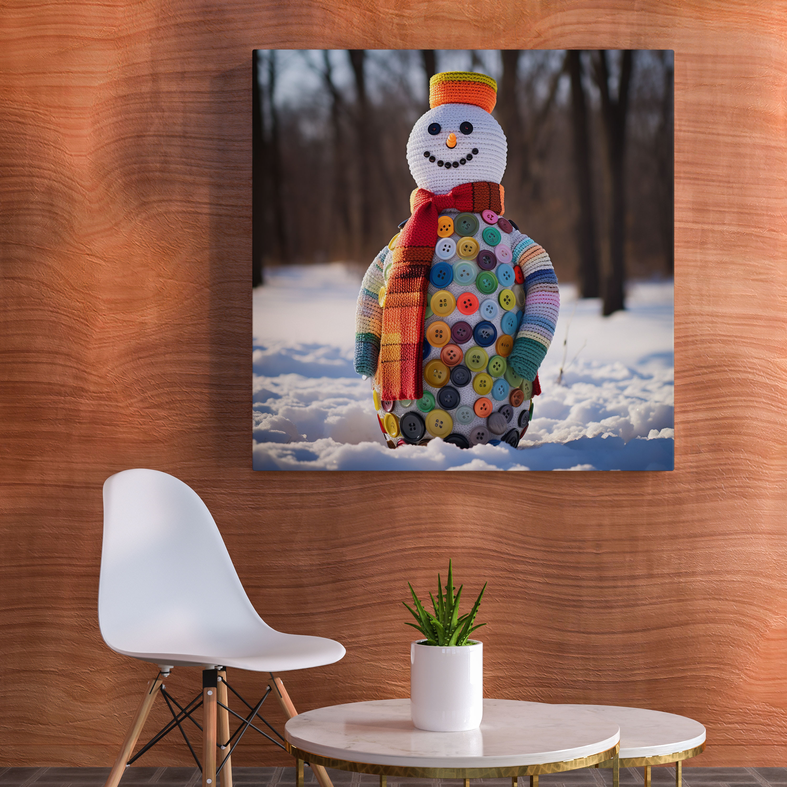 Snowman Canvas Print - Snowman, Canvas Wall Art, Wall Decoration, Snowman Art
