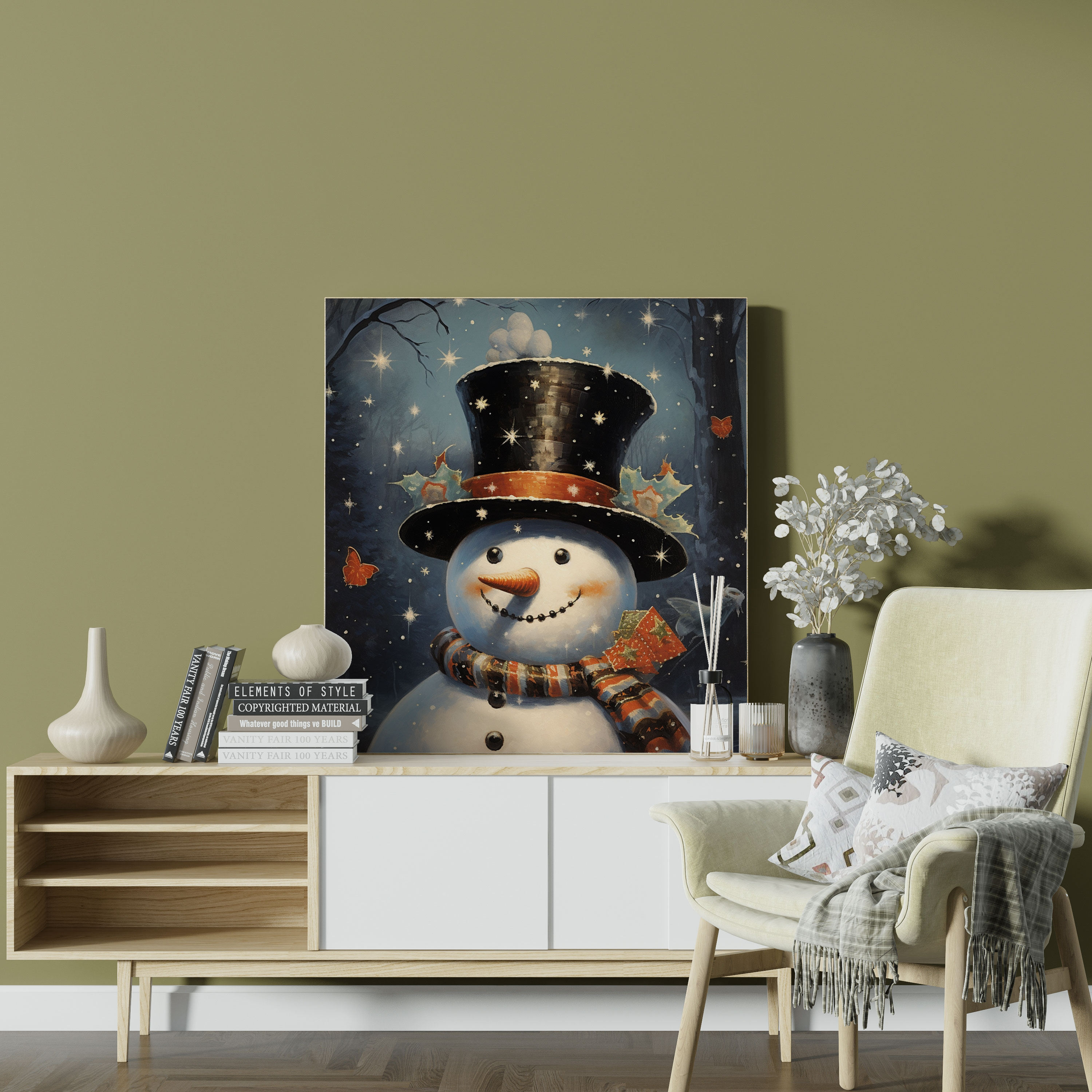 Whimsical Snowman Wall Art - Snowman, Home Decoration, Wall Decoration, Winter Decor