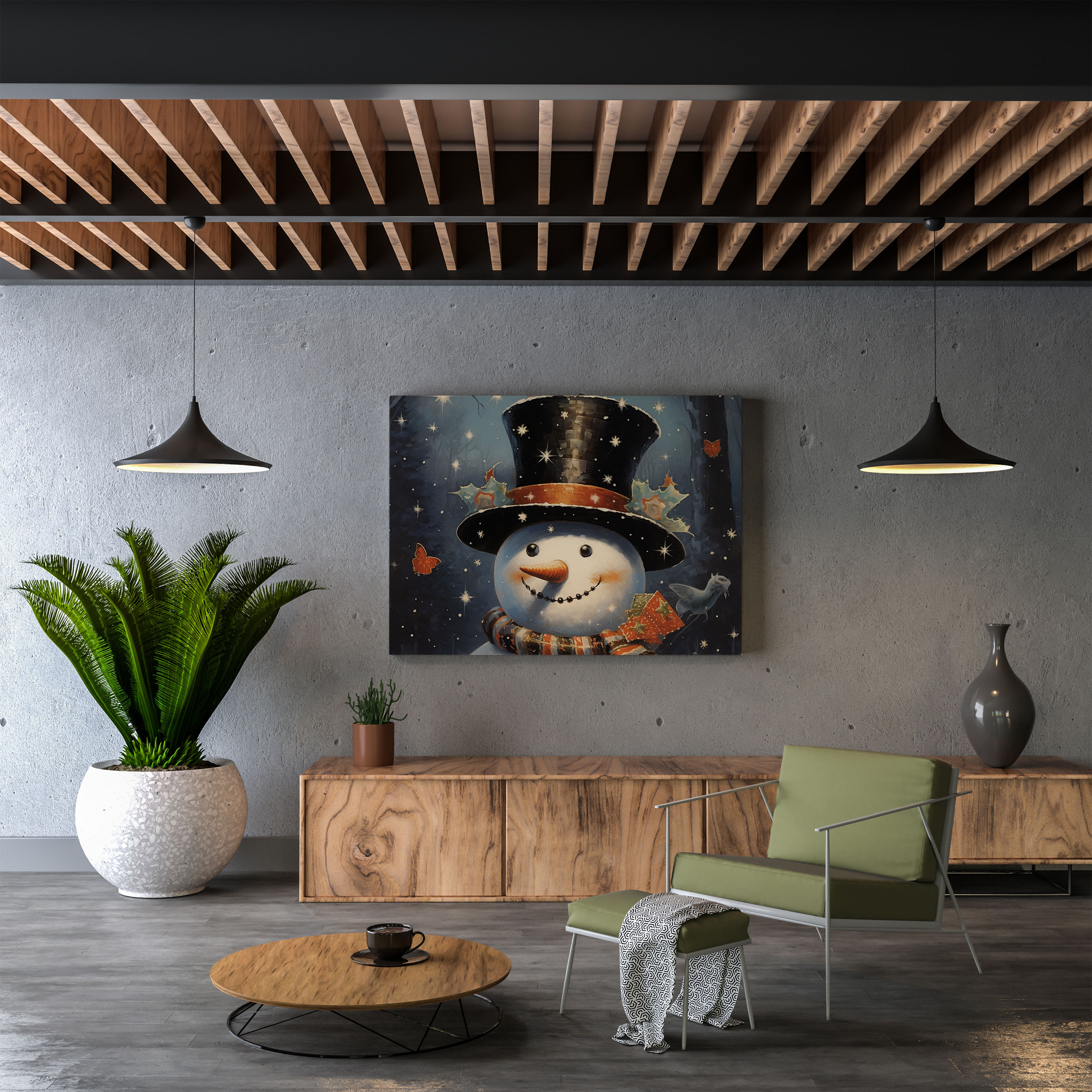 Whimsical Snowman Wall Art - Snowman, Home Decoration, Wall Decoration, Winter Decor
