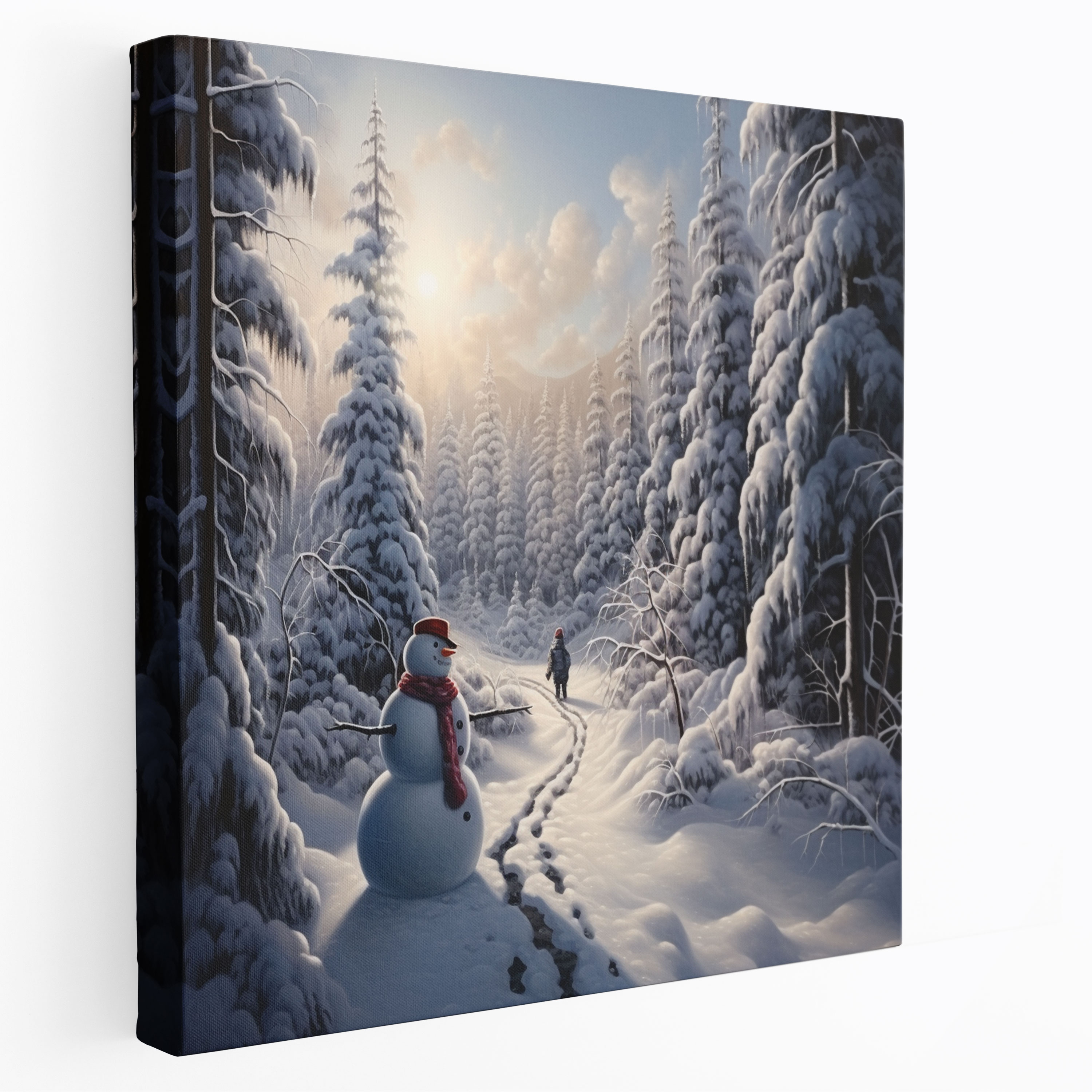 Snowman Winter Wonderland Wall Art - Snowman, Snowman Art, Home Decoration, Canvas Print