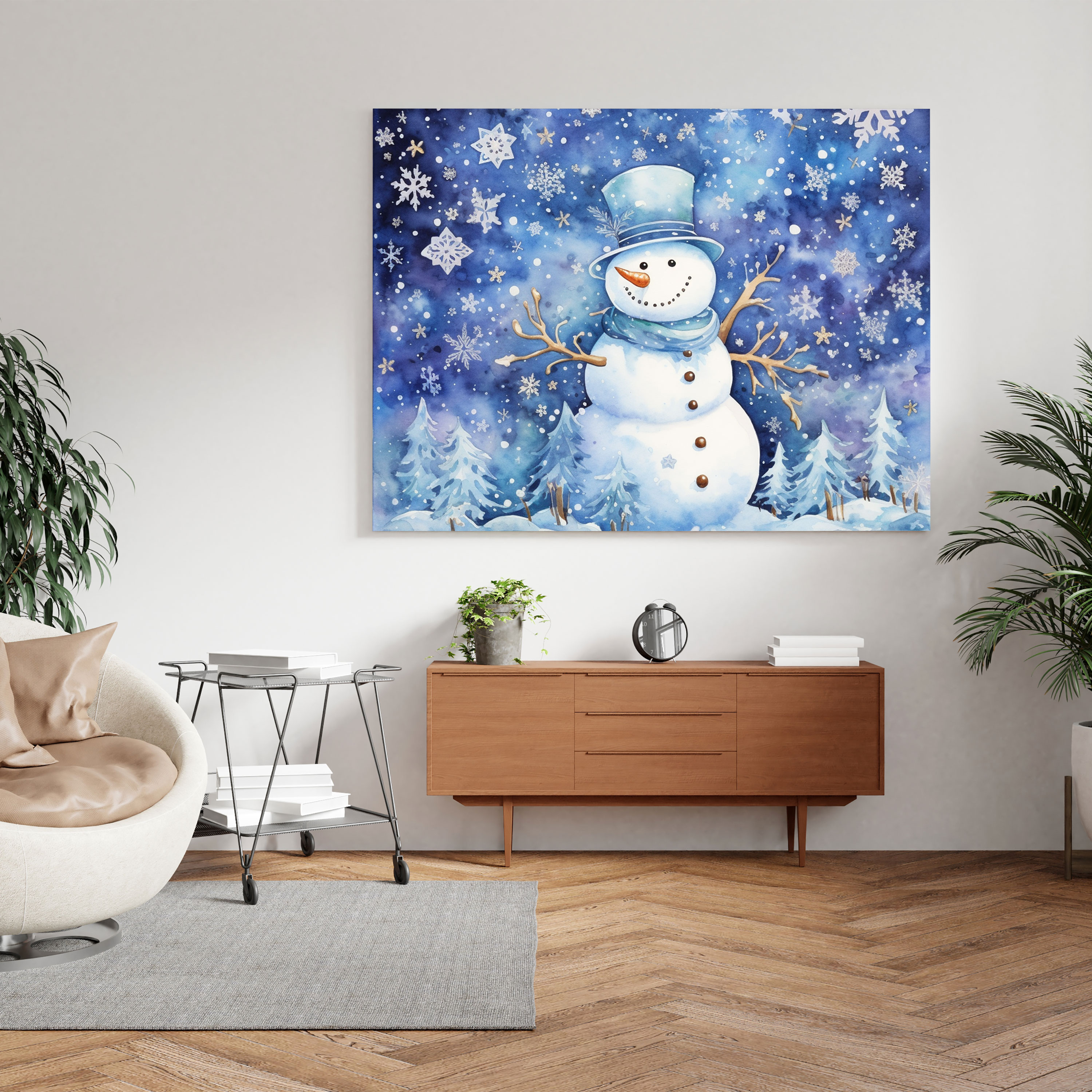 Snowman Wall Art - Snowman, Snowman, Home Decoration, Canvas