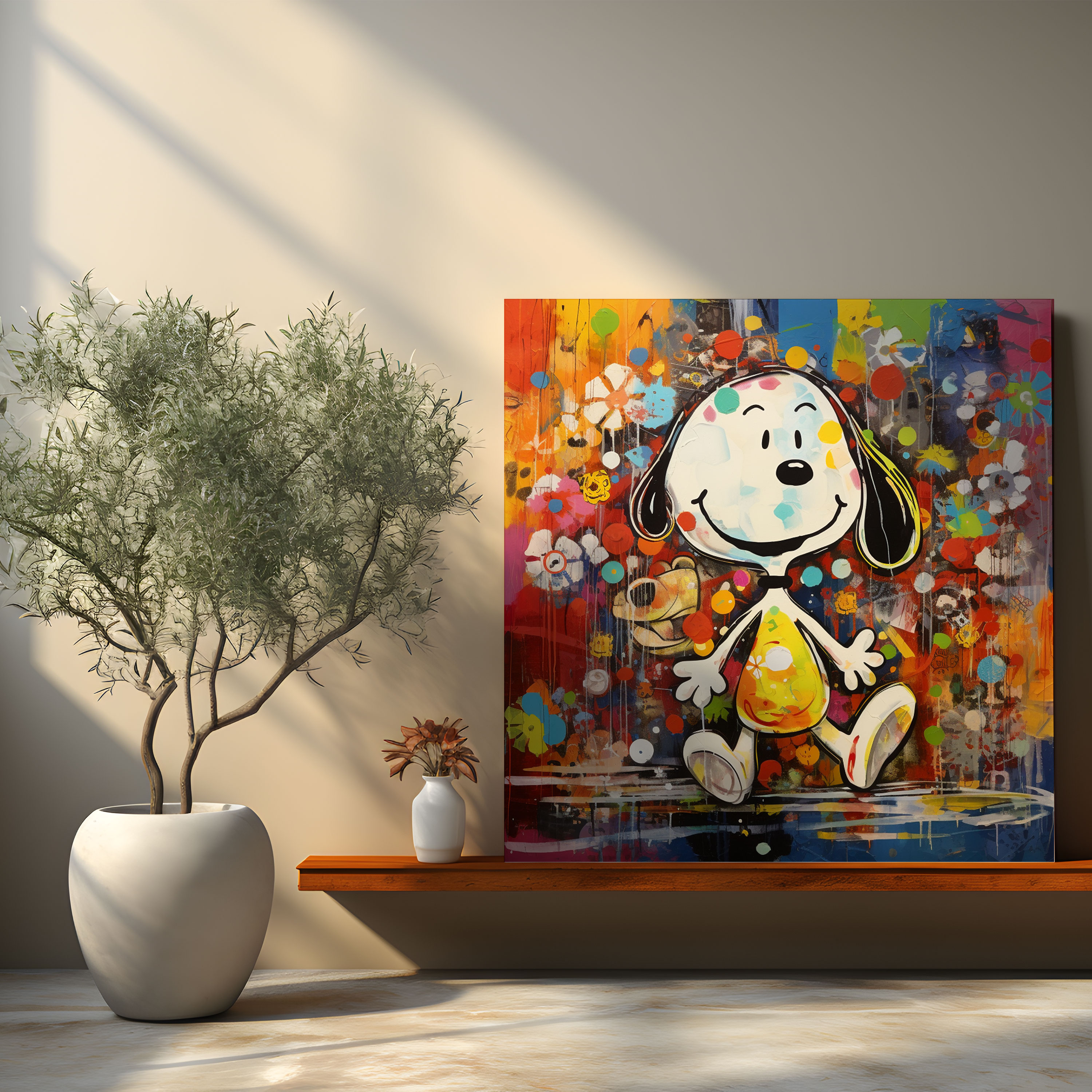 Snoopy Pop Art Canvas Print - Snoopy, Home Decoration, Canvas Wall Art, Snoopy Wall Art