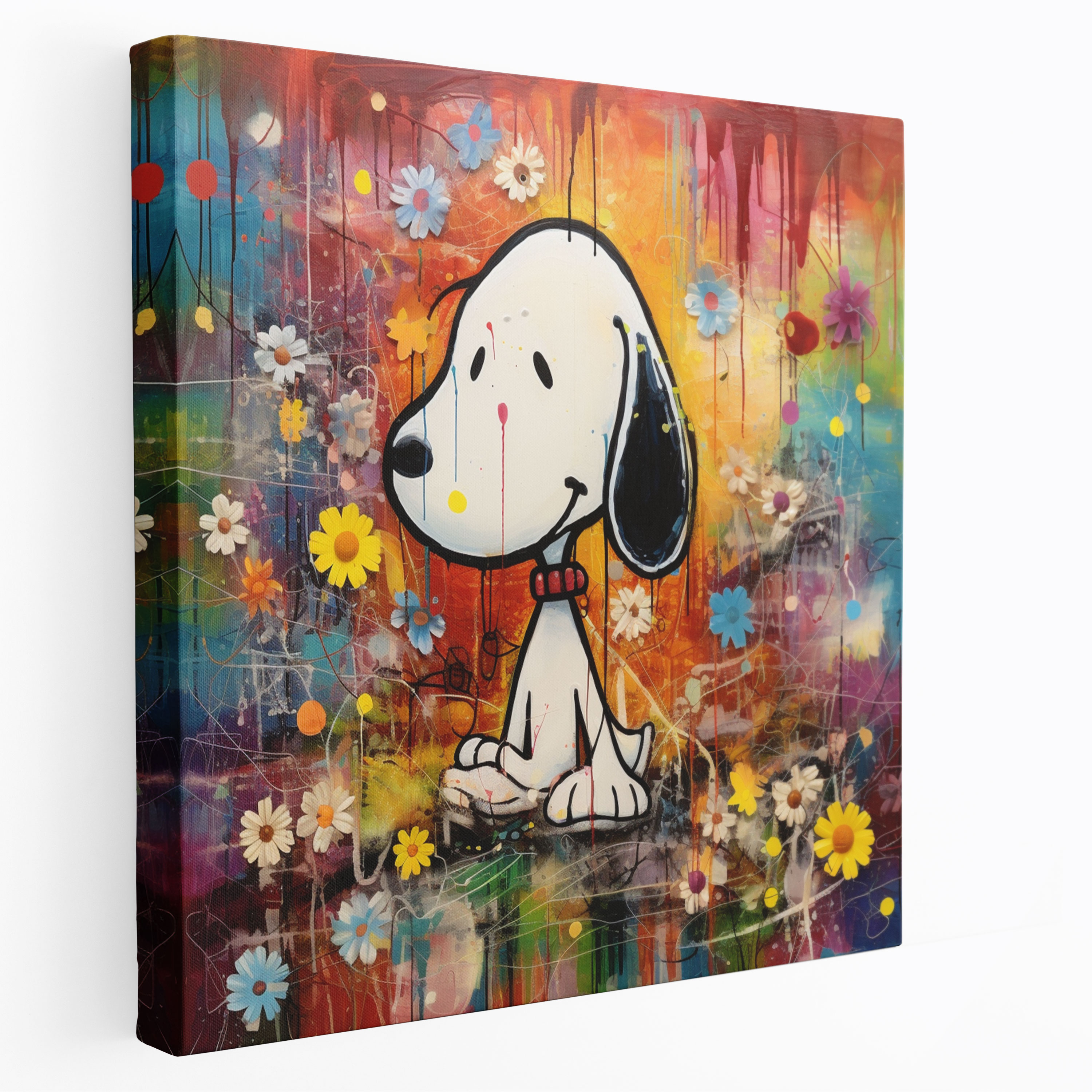 Snoopy Abstract Canvas Print - Snoopy, Home Decoration, Canvas, Snoopy Canvas Print