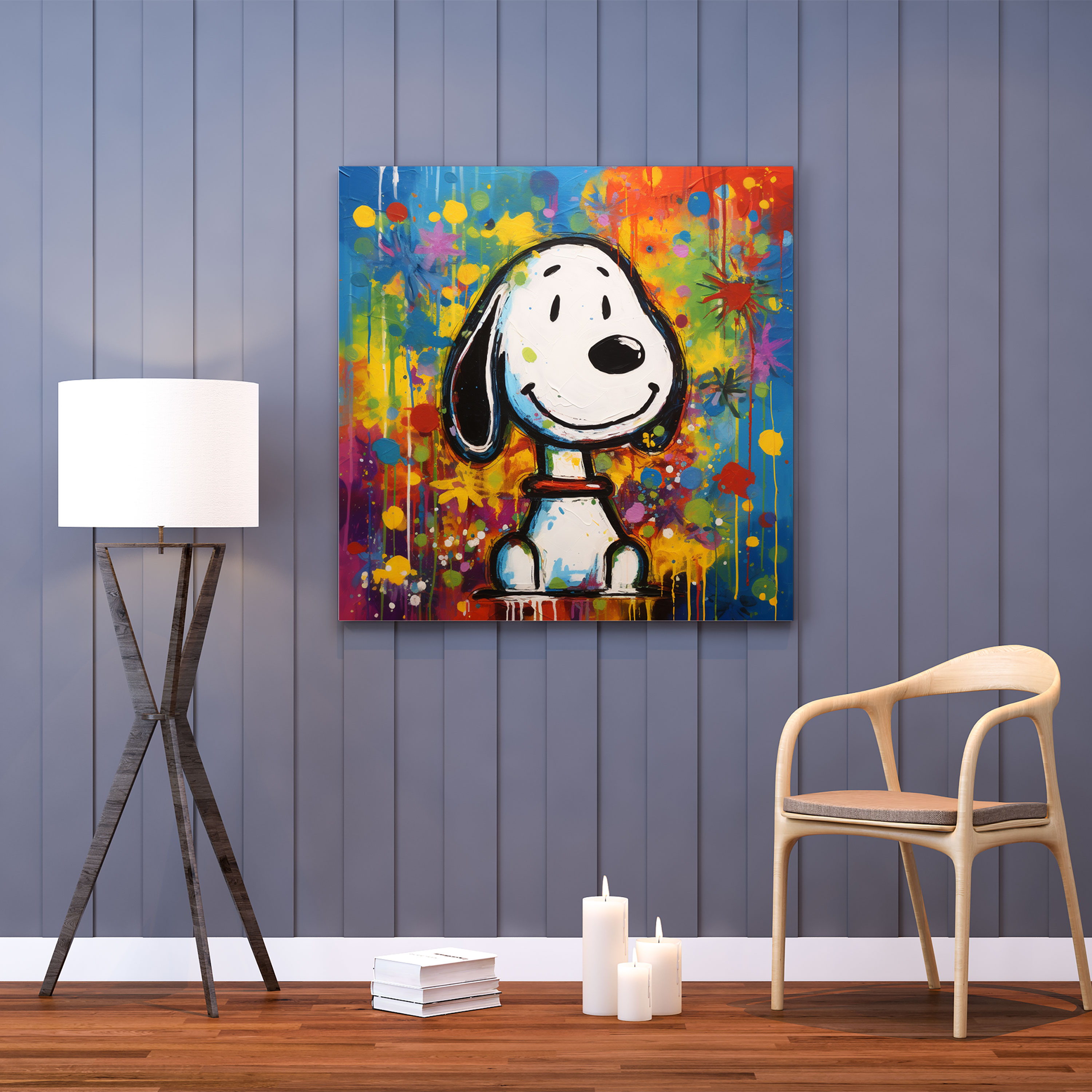 Snoopy Wall Art - Pop Art Inspired Canvas Print - Snoopy, Retro Aesthetic, Pop Art, Snoopy