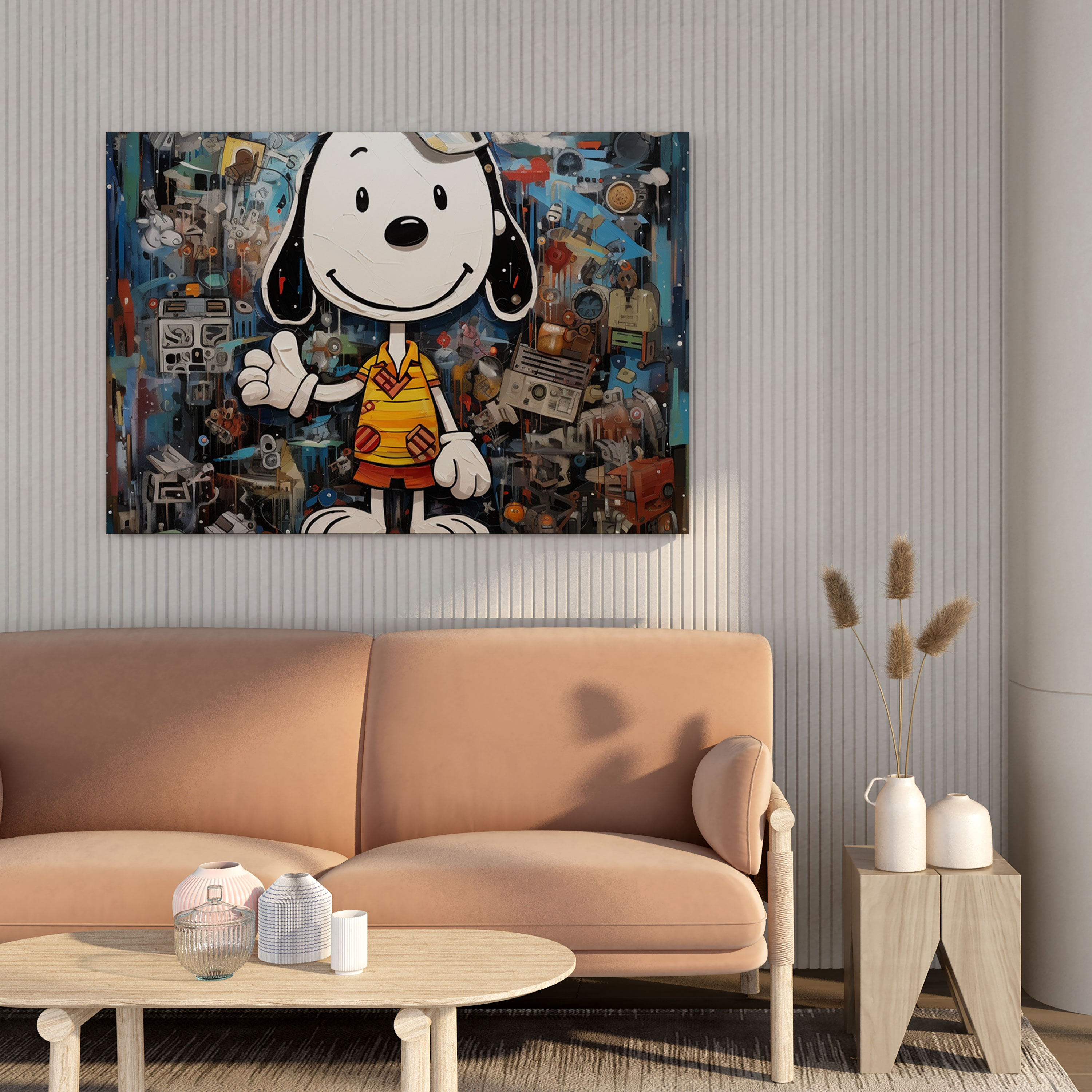 Snoopy Collage Canvas Print - Nostalgic Wall Art - Snoopy, Snoopy, Canvas, Wall Decoration