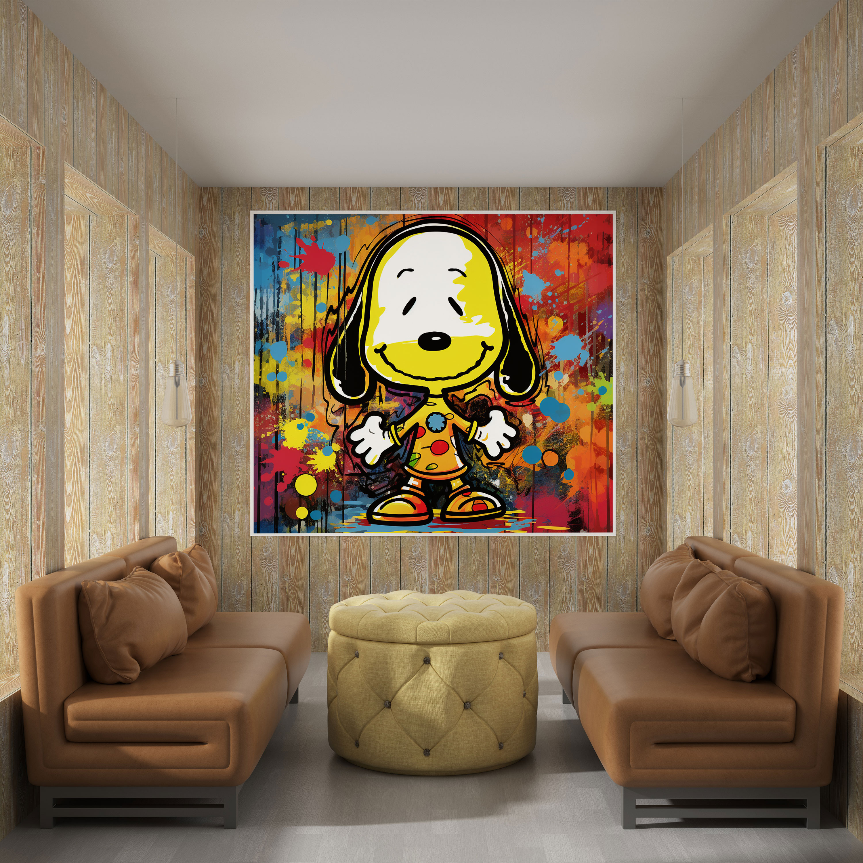 Snoopy Kanvas Tablo - Duvar Sanatı Enerji