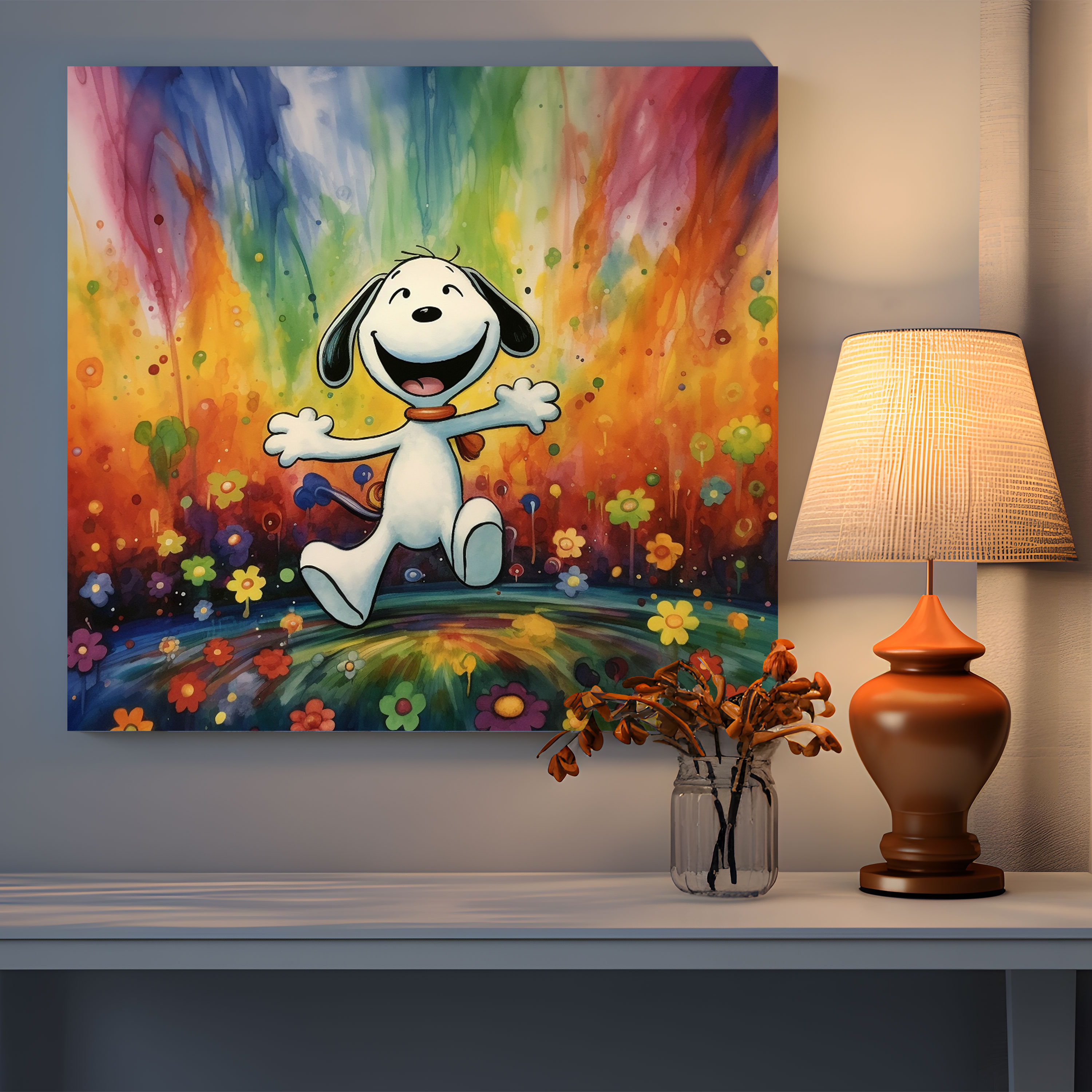 Snoopy Canvas Print - Dancing Snoopy Wall Art - Snoopy, Canvas Wall Art, Wall Art, Snoopy