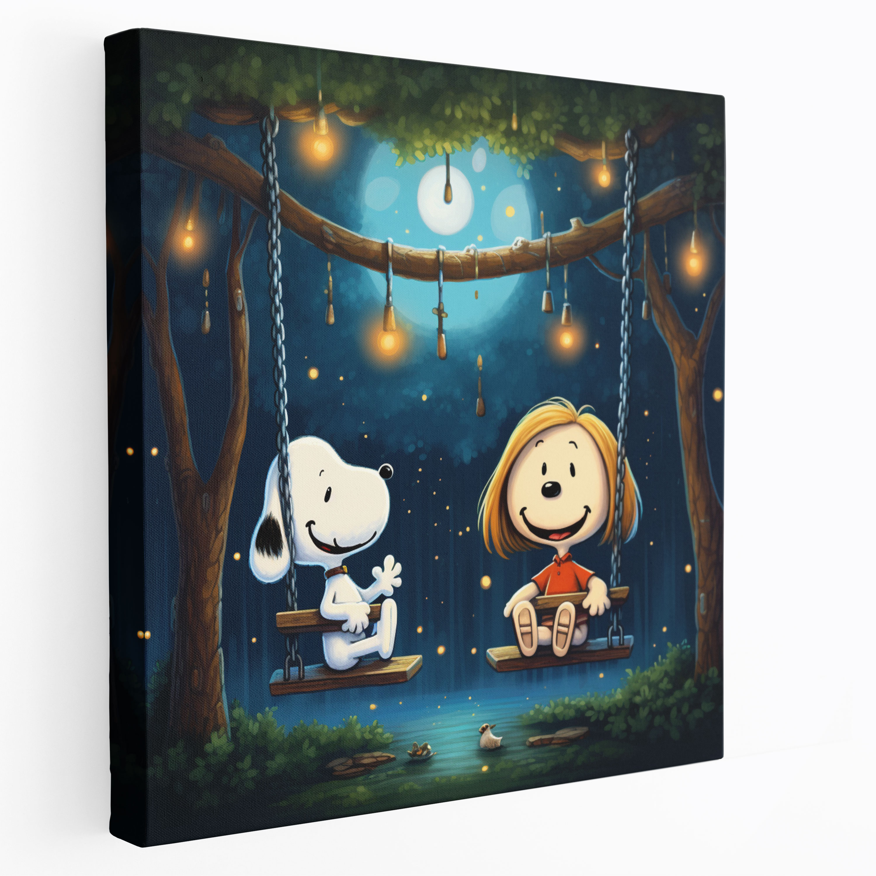 Snoopy Canvas Print - Swing Set Wall Art - Snoopy, Wall Decoration, Canvas Print, Wall Art